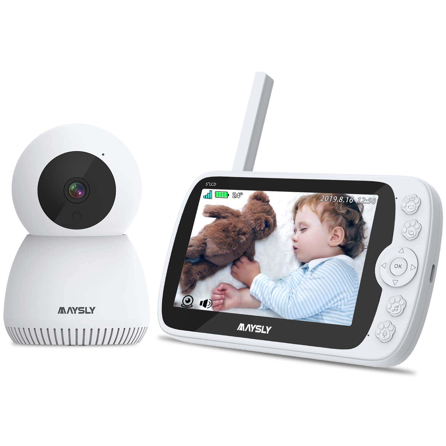 Monitor de Bebé con Cámara y Audio Maysly, Monitor de Bebé