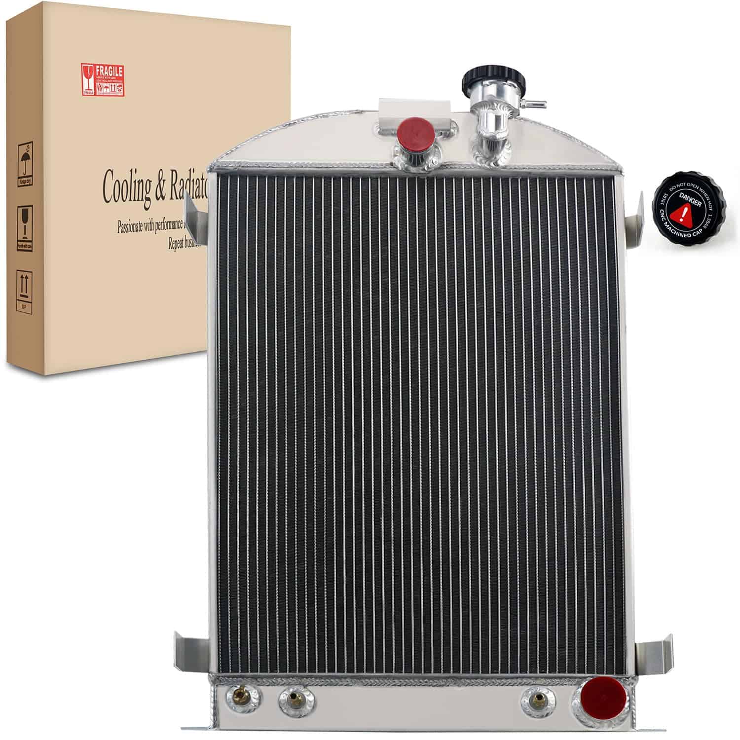 Radiador de aluminio de 4 filas EGINCOOLER para Ford Model