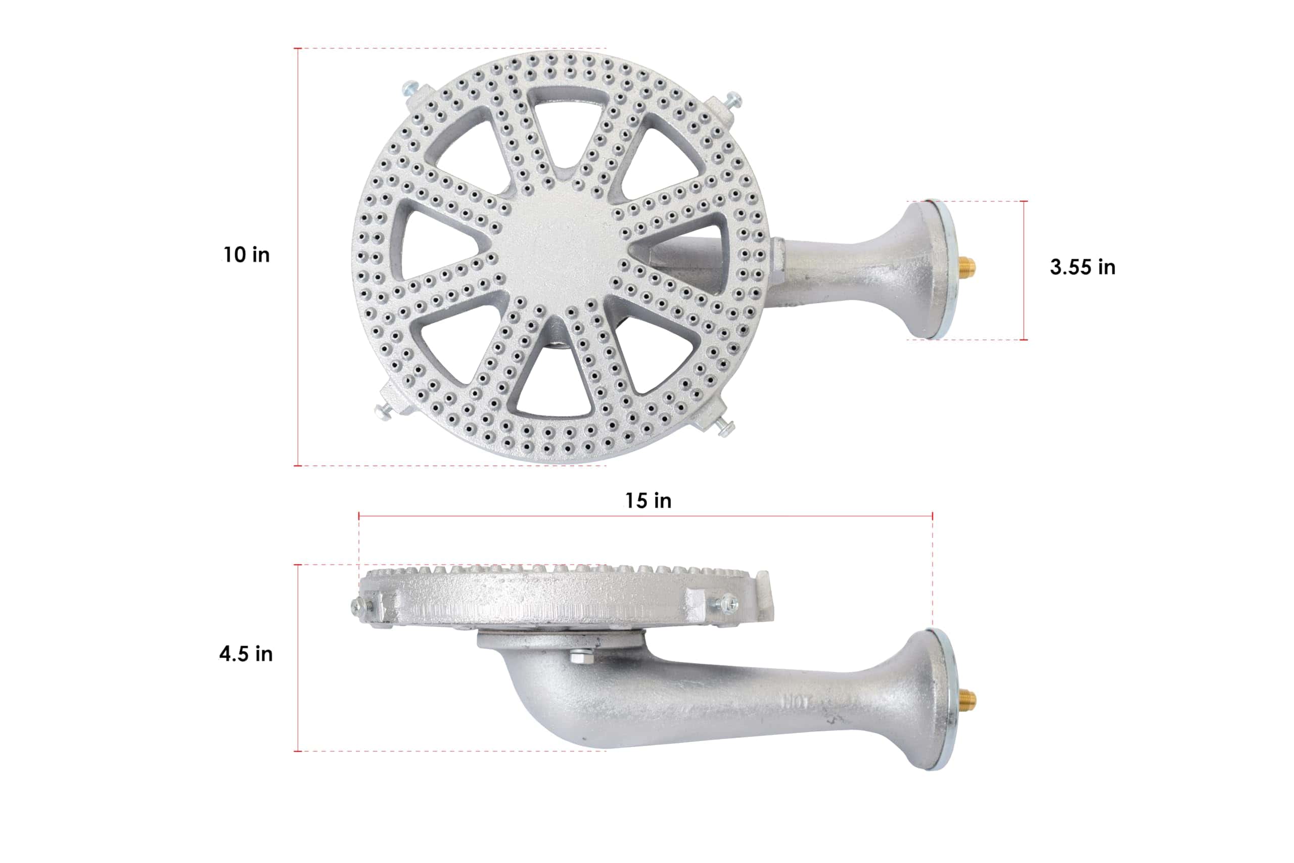 Quemador de Propano de Hierro Fundido COOKAMP -Plata - Imagen 4
