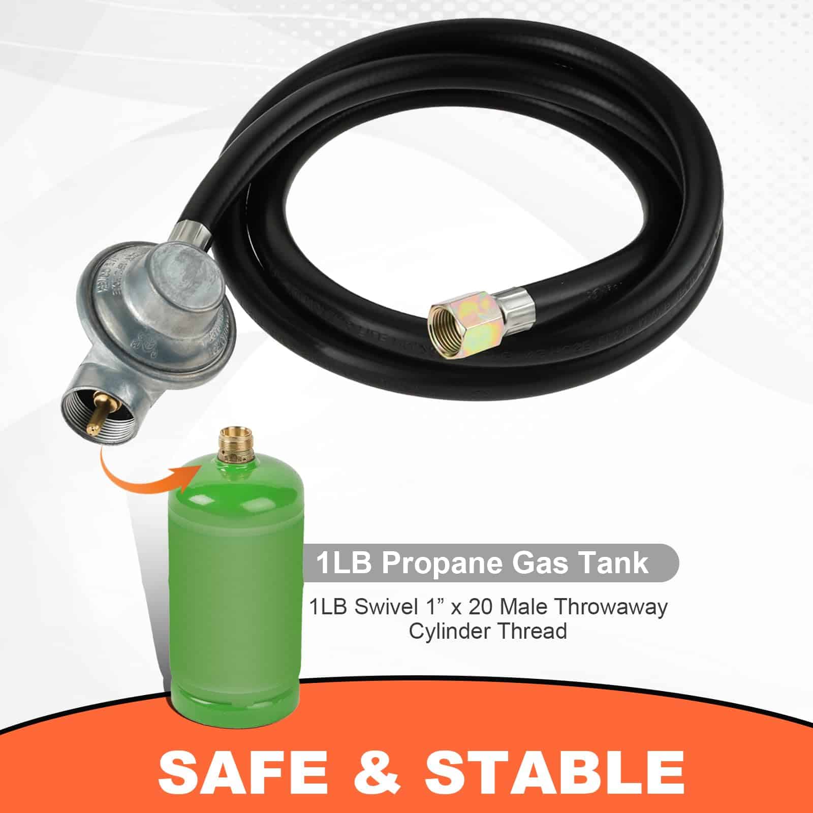 Regulador de Propano de Baja Presión MOOTVGOO de 1LB con - Imagen 5