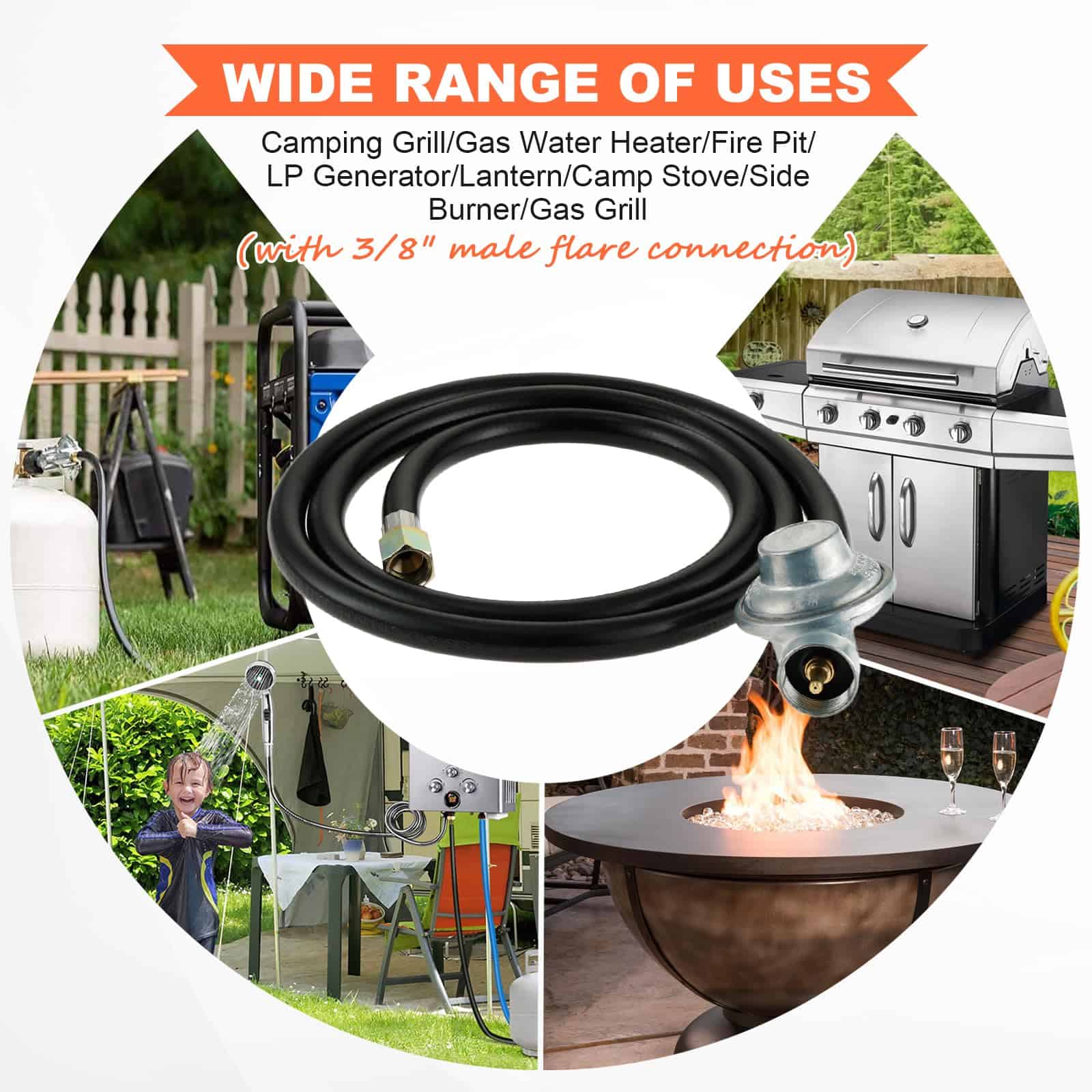 Regulador de Propano de Baja Presión MOOTVGOO de 1LB con - Imagen 8