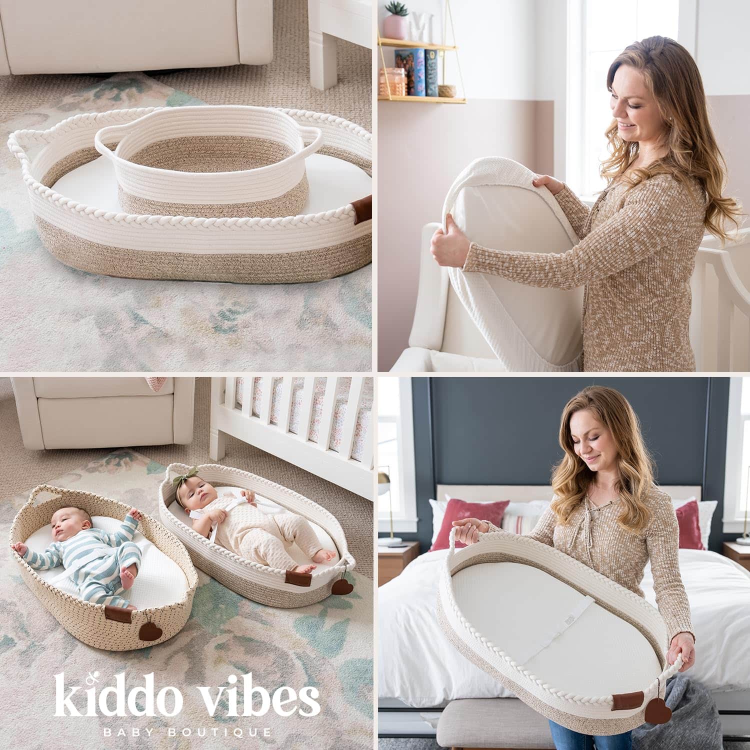 XL Set de Canasta Cambiadora Reforzada para Bebés con Caddy - Imagen 7