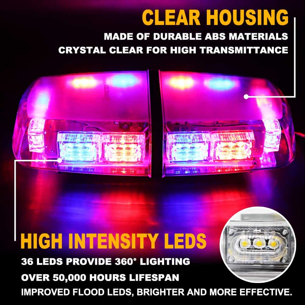 FOXCID 12" Luces de emergencia inalámbricas de 36 LED para - Imagen 3