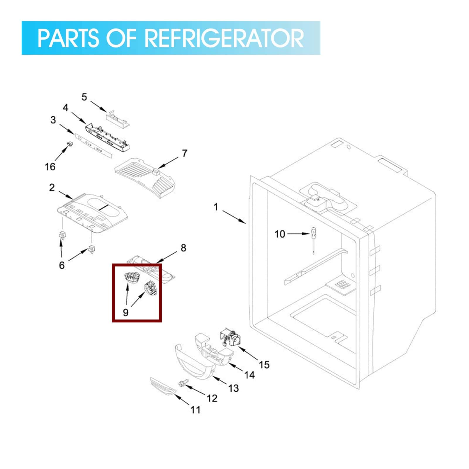 Luz LED Delixike W11251749 W11449273 W11468934 W11520324 - Imagen 6