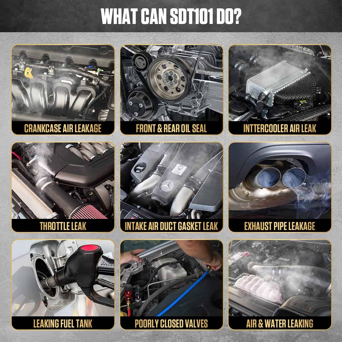 AUTOOL Automotive Smoke Machine Leak Detector, Detector de - Imagen 5