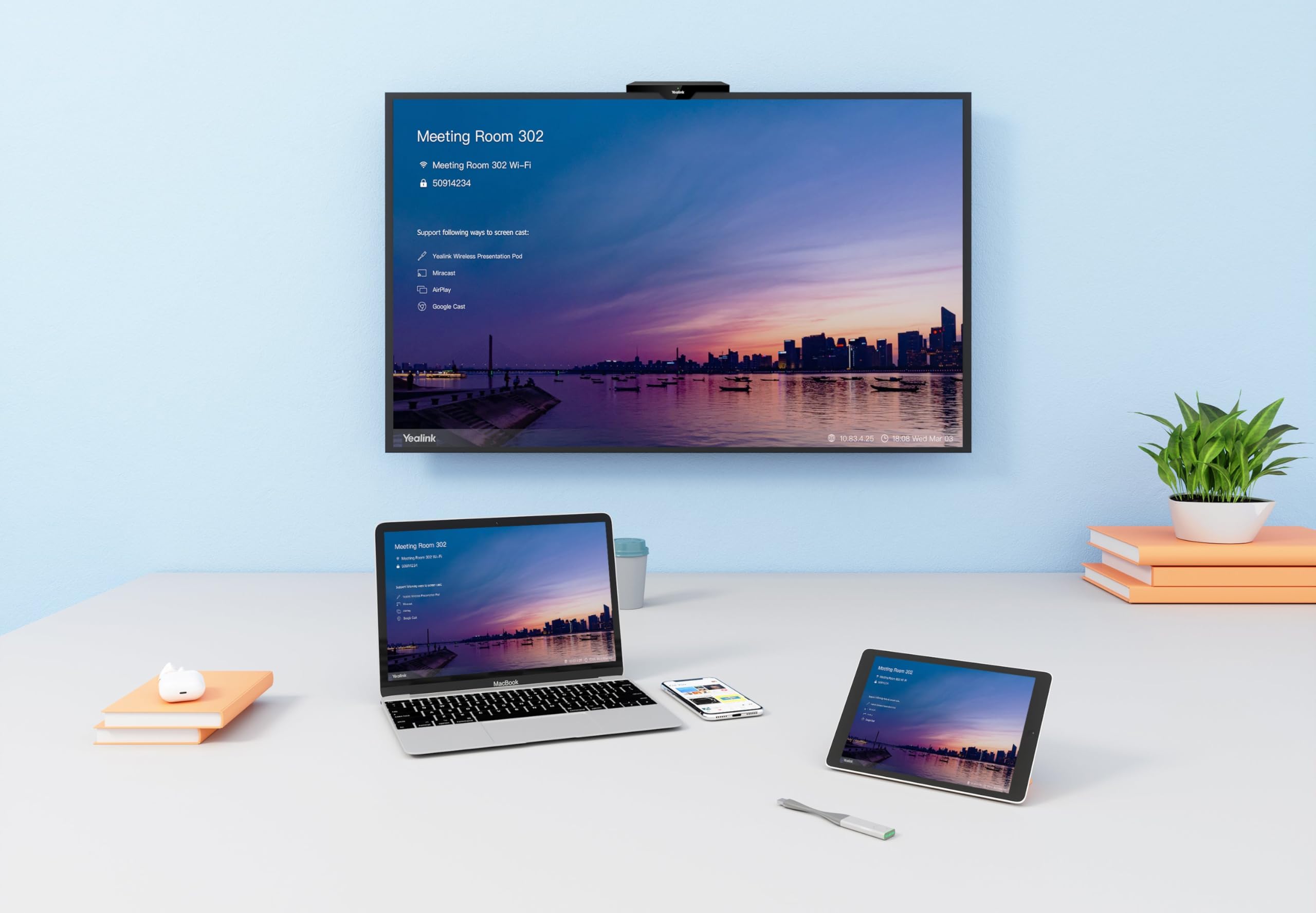 Sistema de presentación inalámbrico HDMI Yealink RoomCast - Imagen 9
