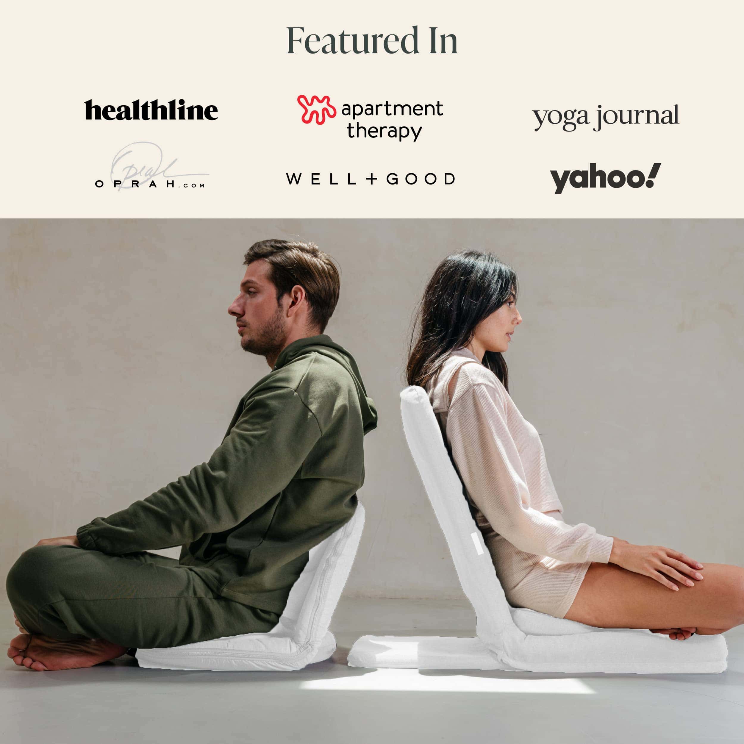 Silla de Meditación Plegable Mindful Modern -Blanco Clásico - Imagen 6