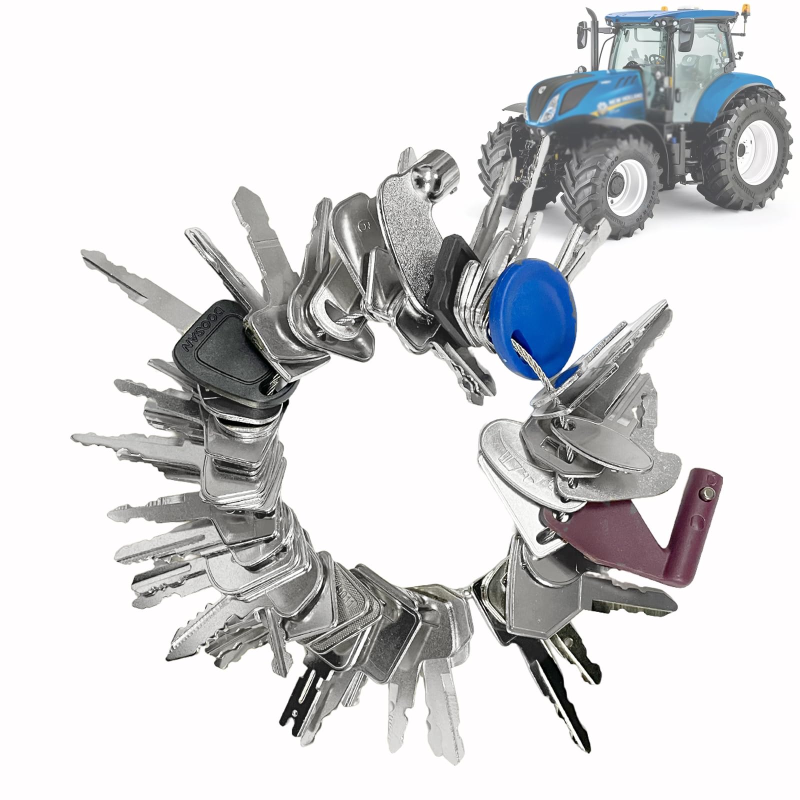 58 Pcs Conjunto de Llaves de Encendido para Equipos Pesados