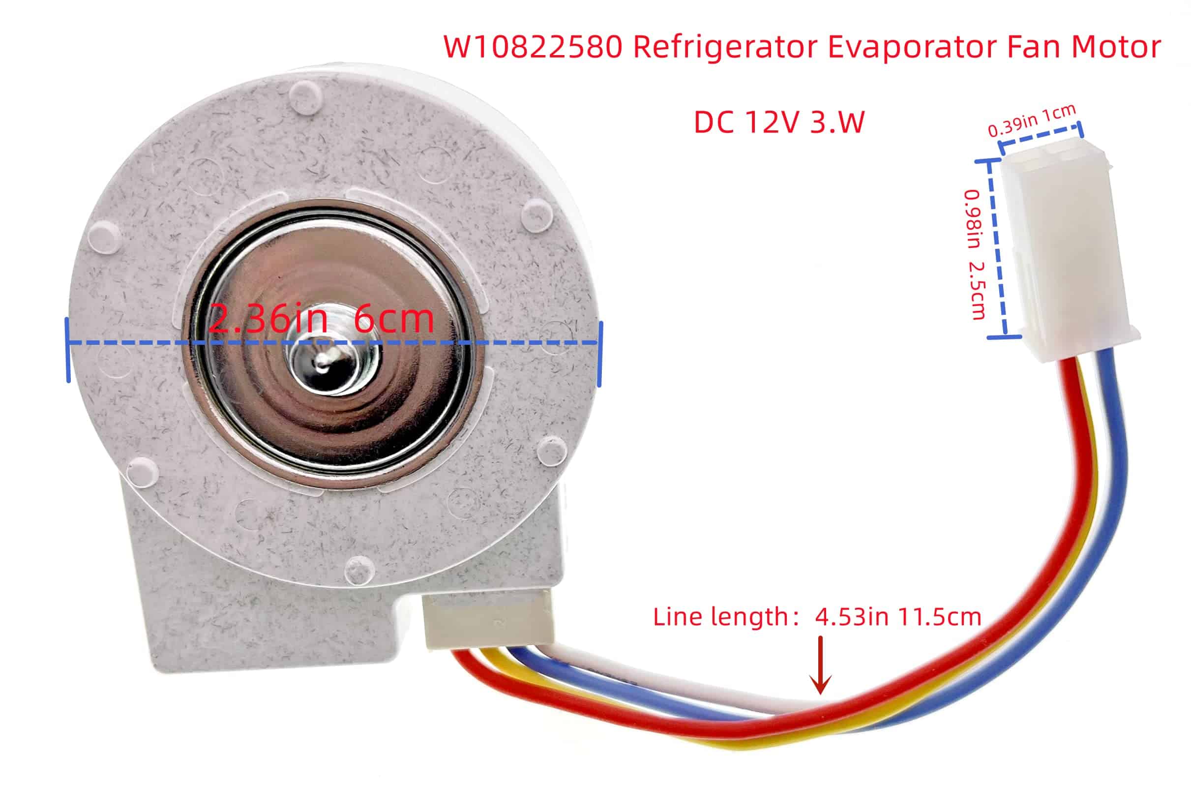Motor del Ventilador Evaporador de Refrigerador W10822580 - Imagen 3