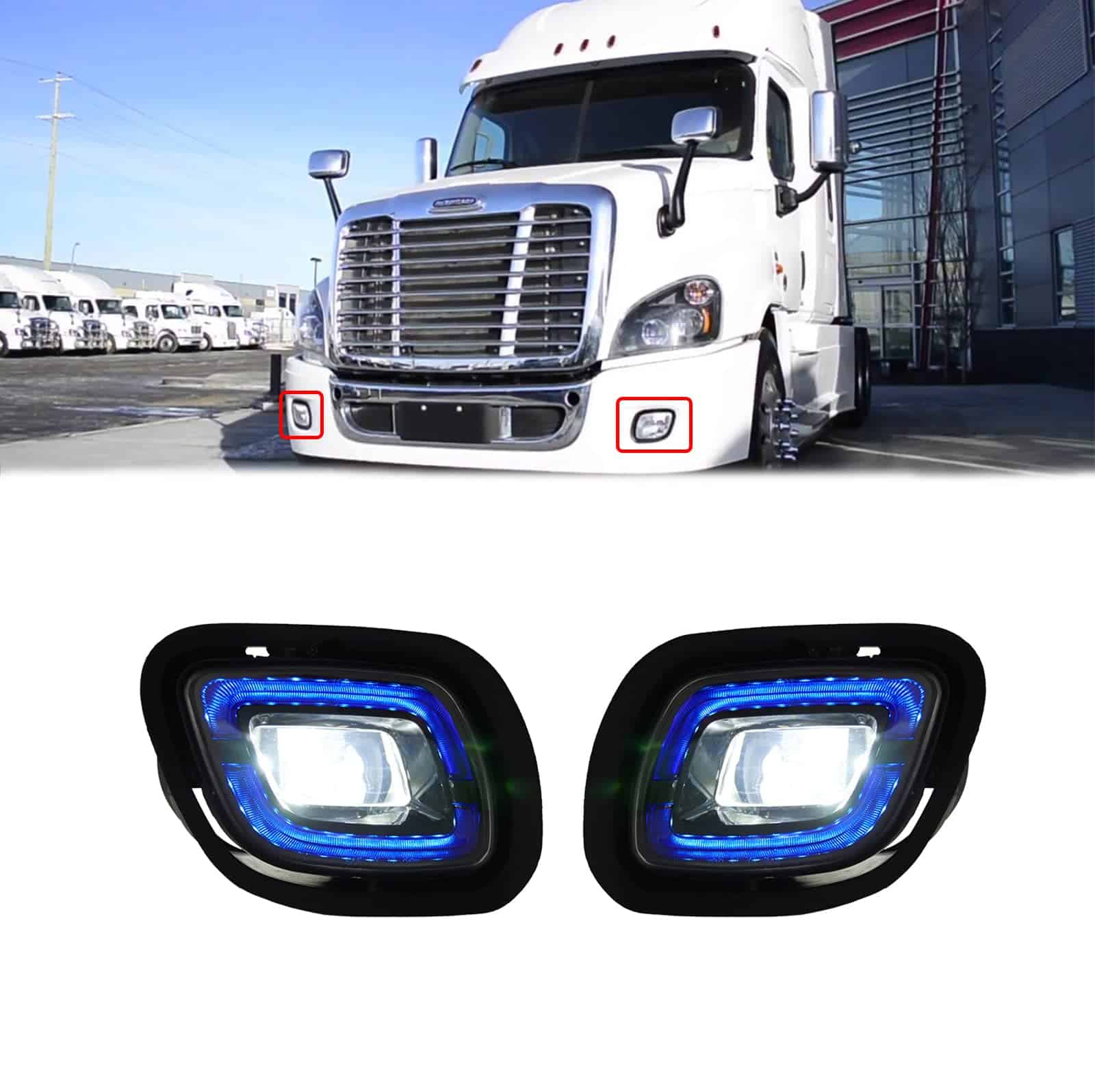 Luces de niebla para Freightliner Cascadia 2008-2017