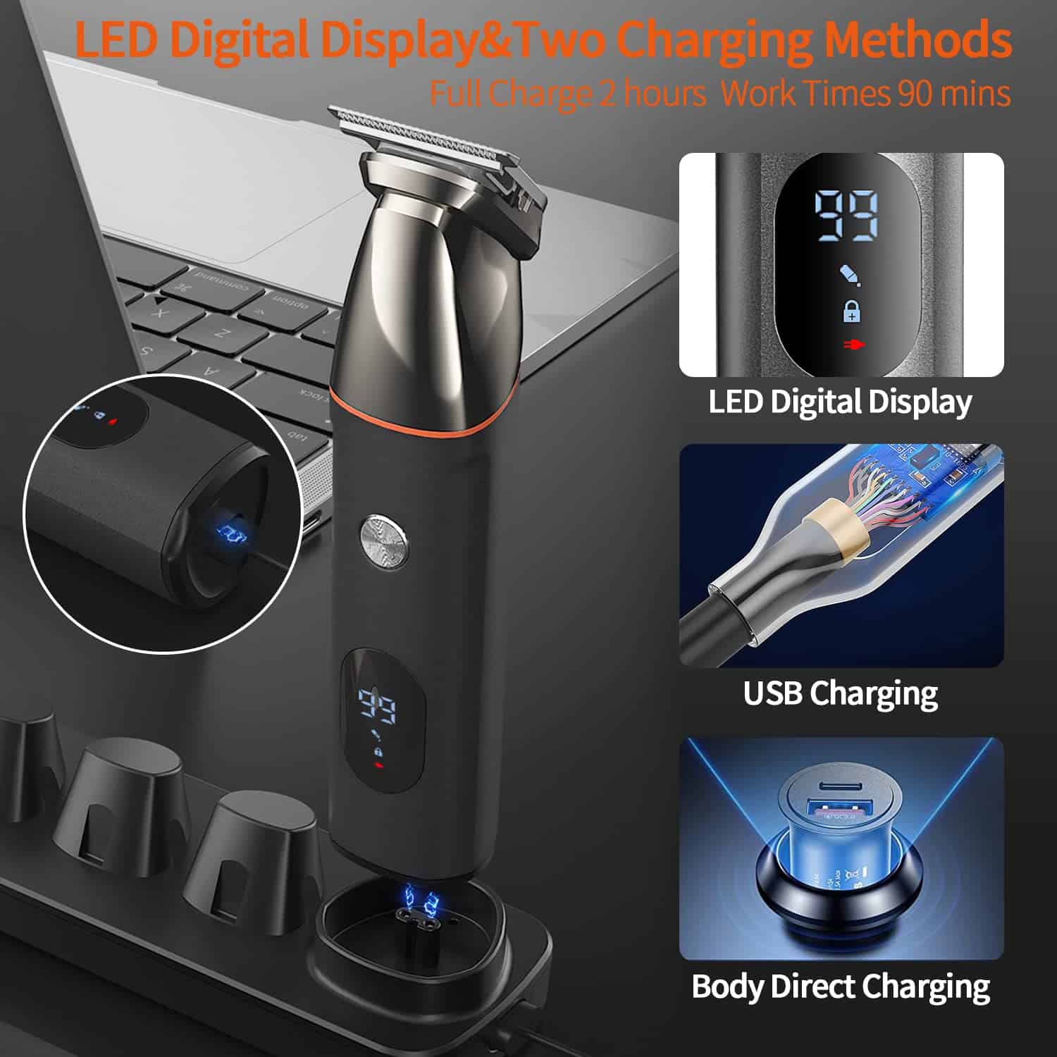 Recortador de Barba Vsmooth para Hombres Recortador de Pelo - Imagen 6