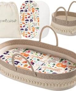 Cesto Cambiador de Bebé, Cestas Moses Boho para Recién