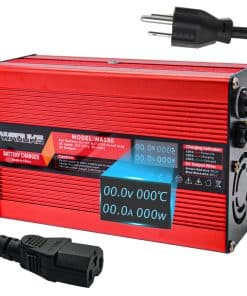 Cargador de Batería de LiFePO4 WAOUKS 58.4V 3A con Pantalla