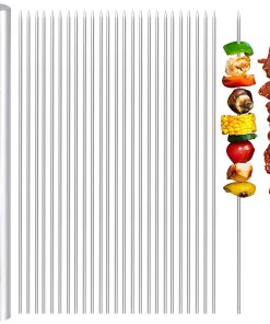 100 Paquete de 15.2" Brochetas de Metal para Asar,
