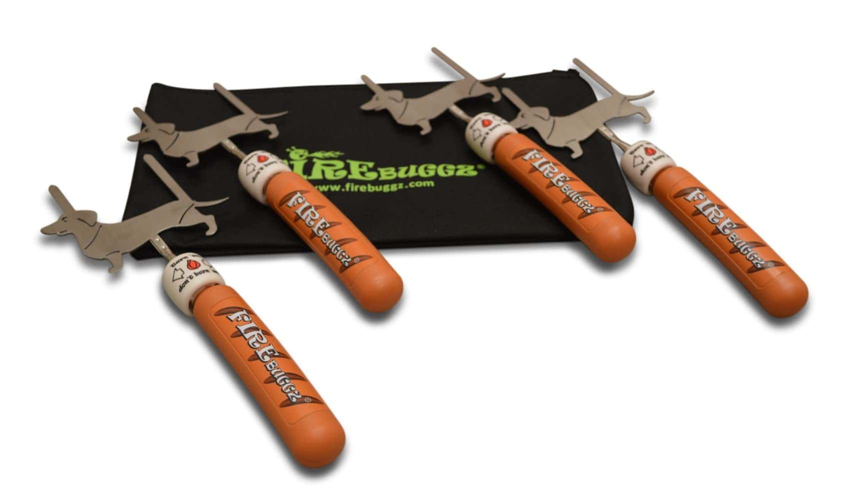 FIREBUGGZ Smores Skewers - Pinchos telescópicos para asar