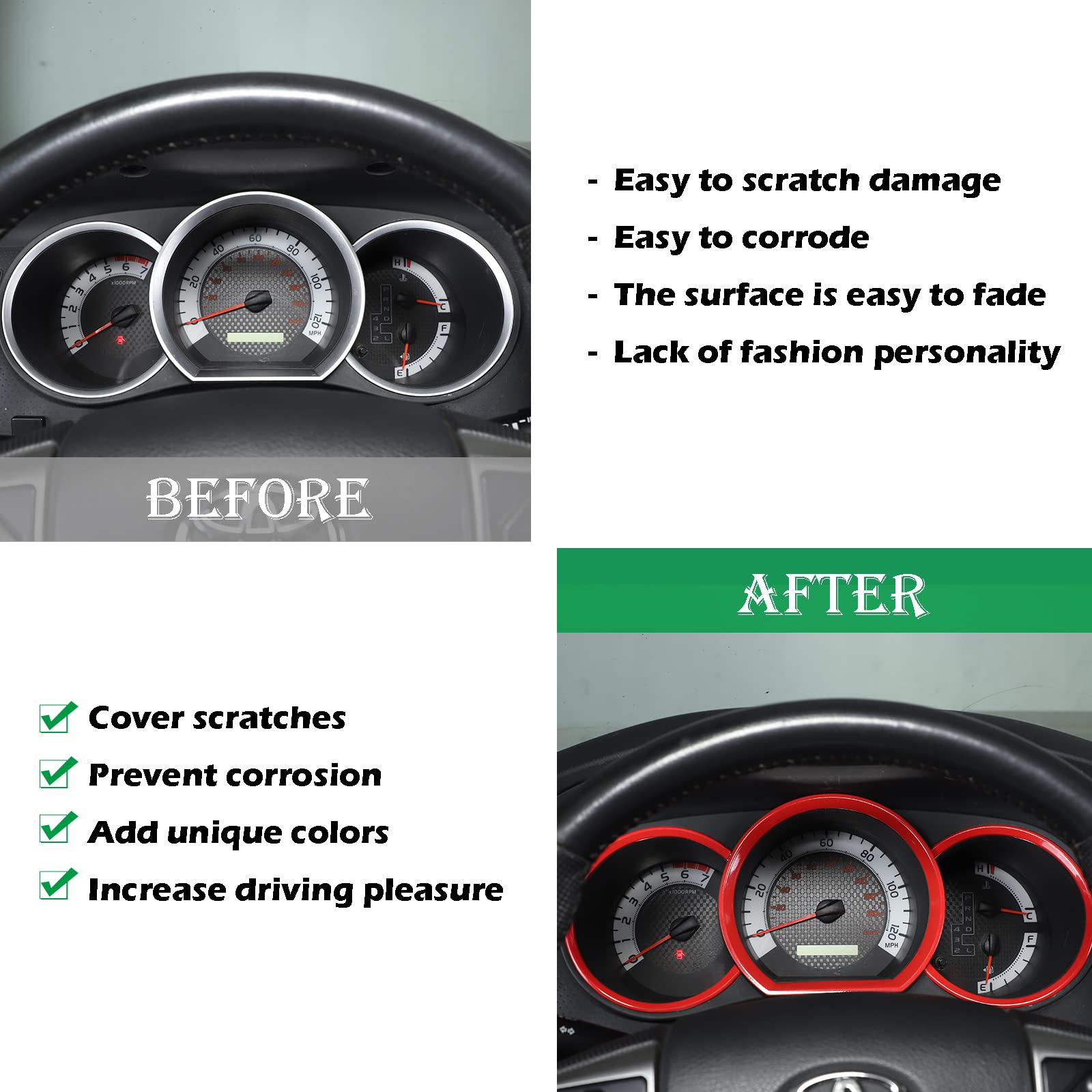 Anillo decorativo para panel de instrumentos de automóvil - Imagen 3