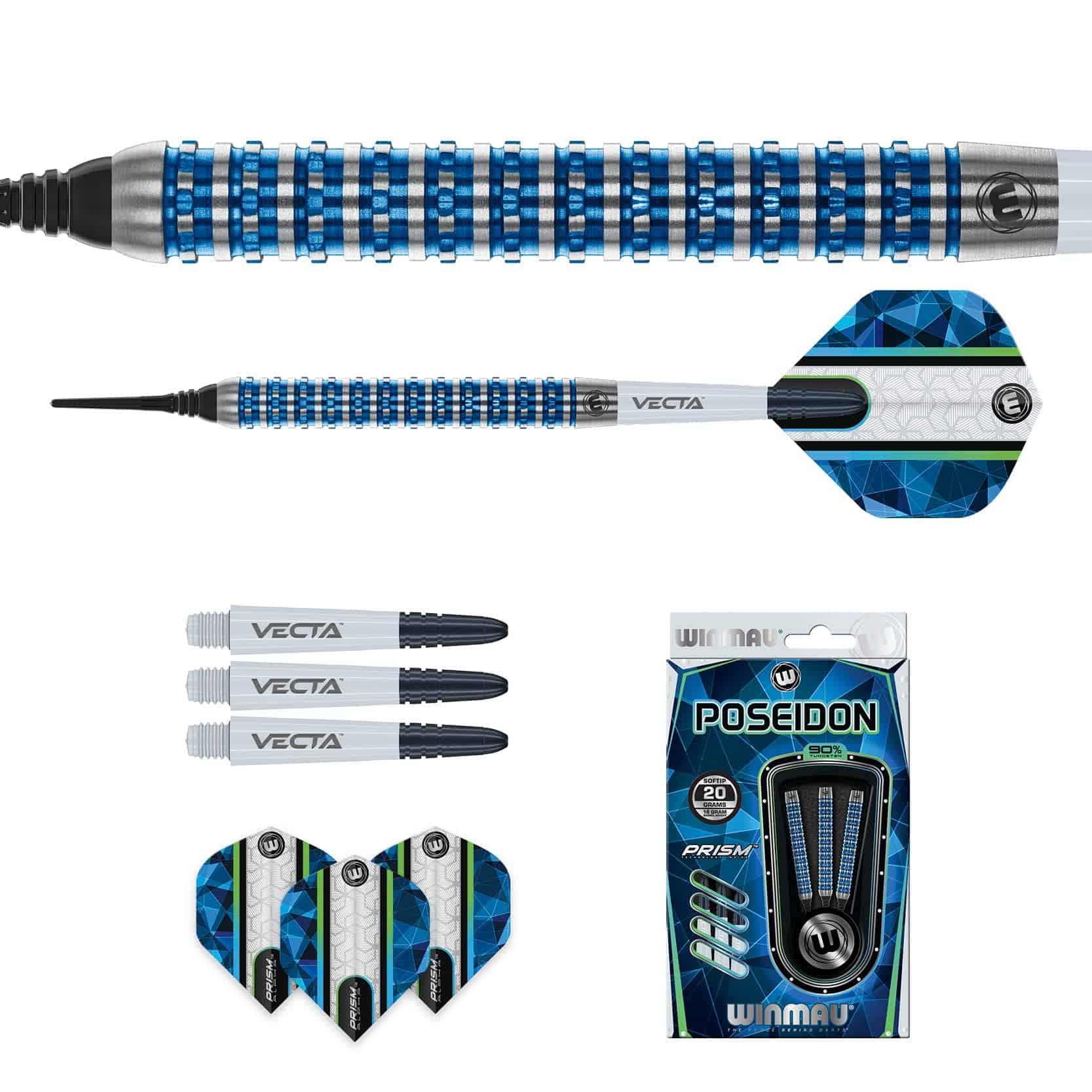 Winmau Poseidon 20 gramos Juego de Dardos Profesionales con - Imagen 6