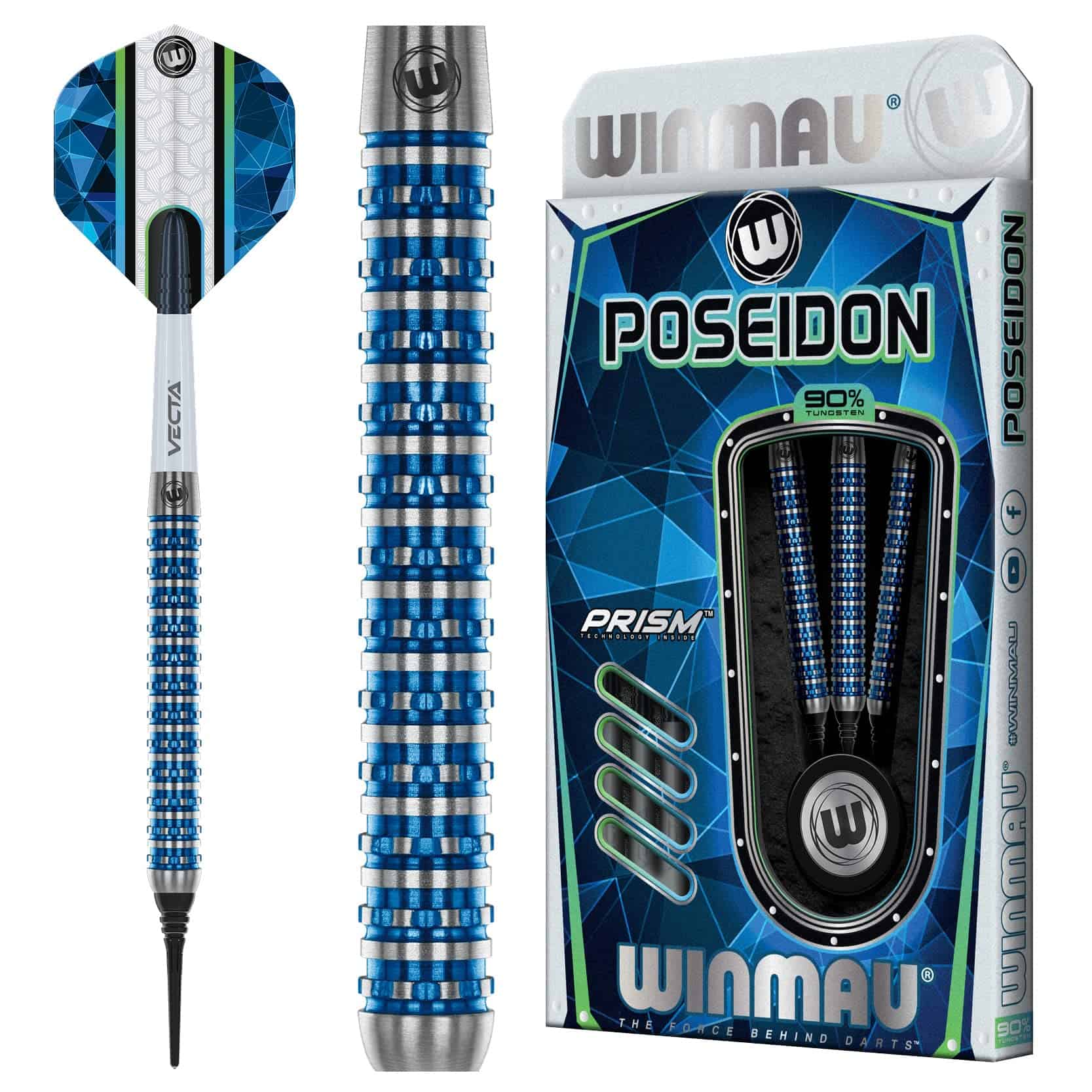Winmau Poseidon 20 gramos Juego de Dardos Profesionales con