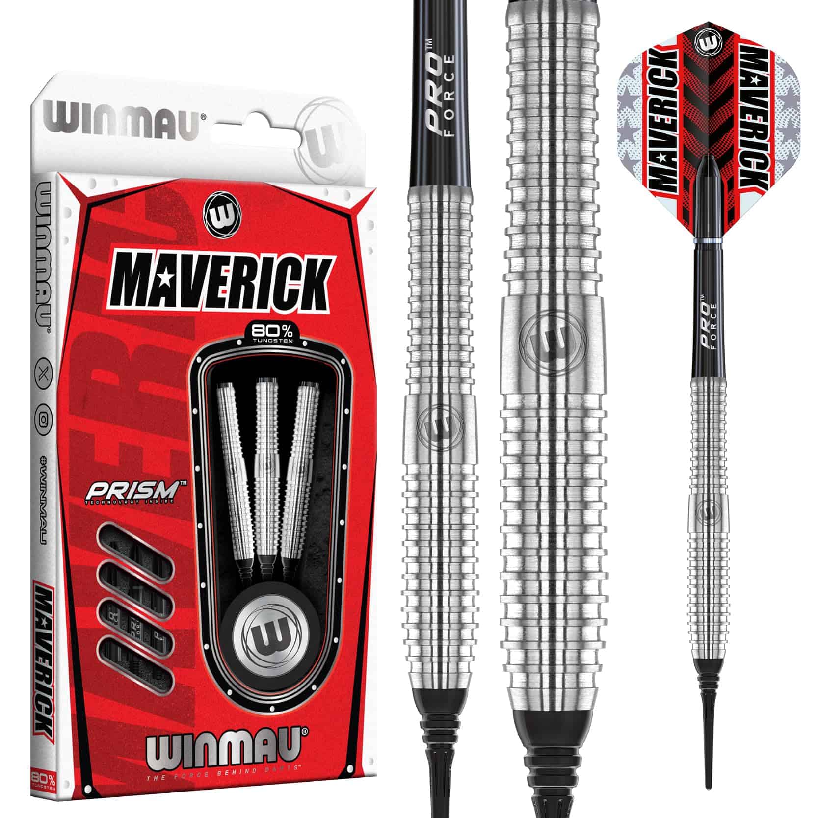 Set de Dardos Profesionales de Tungsteno Winmau Maverick 20