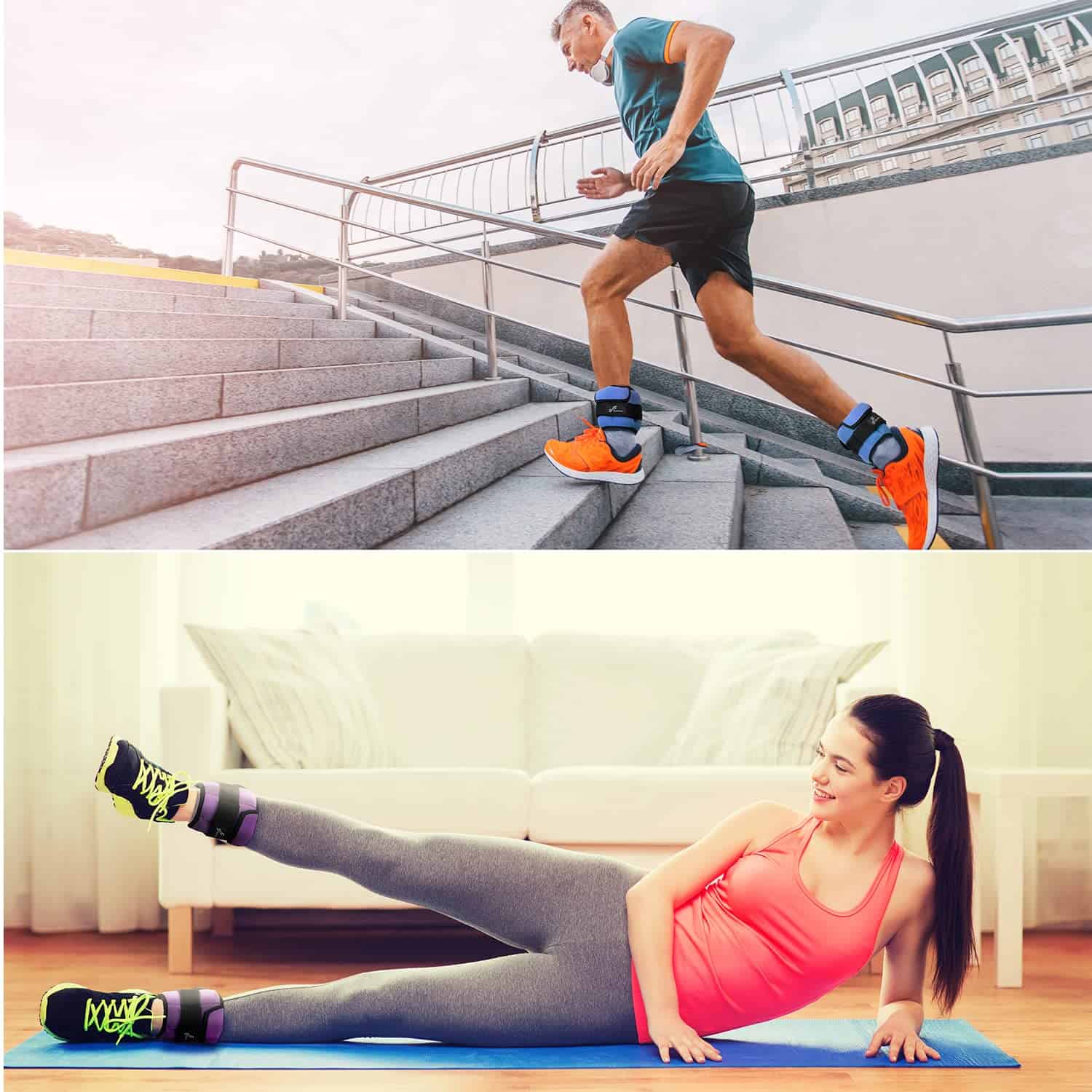 Pesas Ajustables para Tobillo Sportneer para Mujeres y - Imagen 8