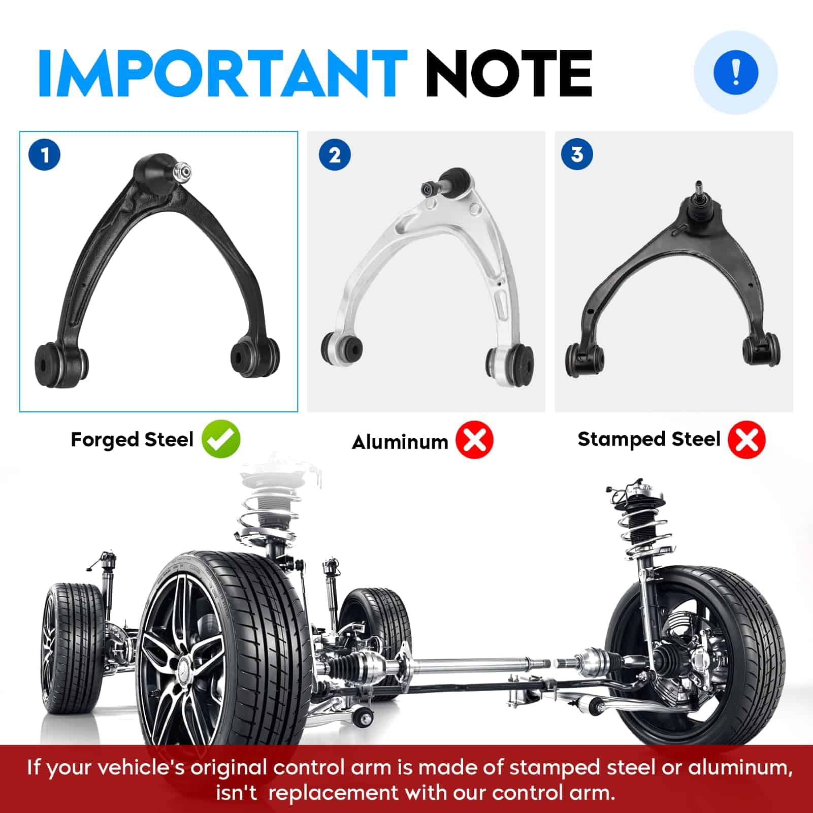 Brazo de control superior izquierdo delantero K80669 para - Imagen 5