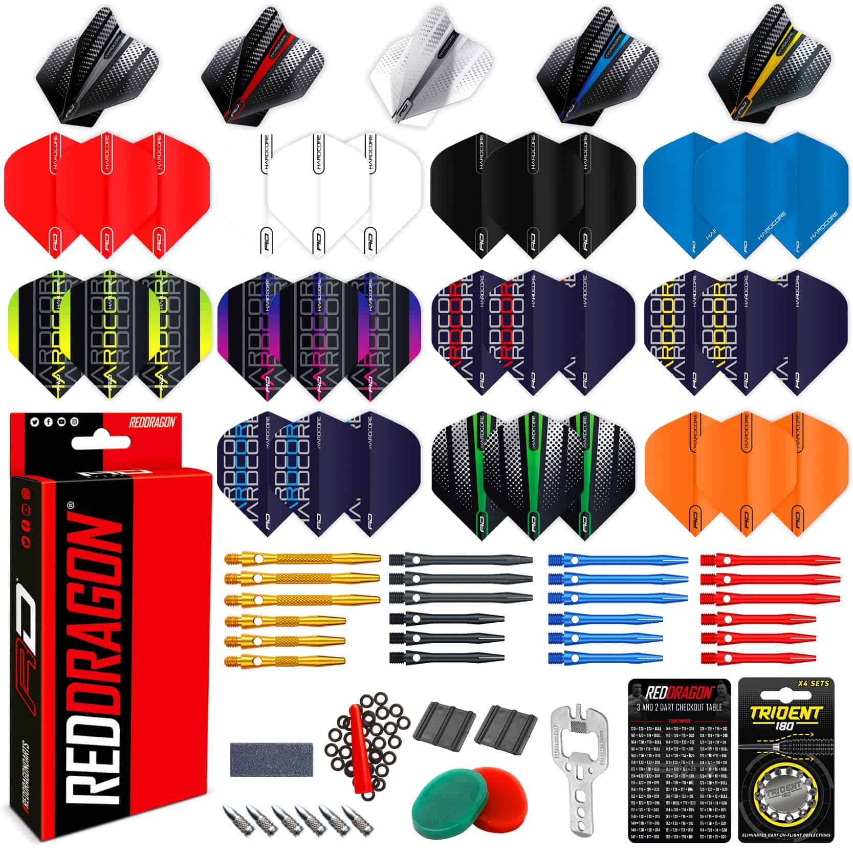 Juego de Accesorios RED DRAGON Darts Pro Aluminium Set,