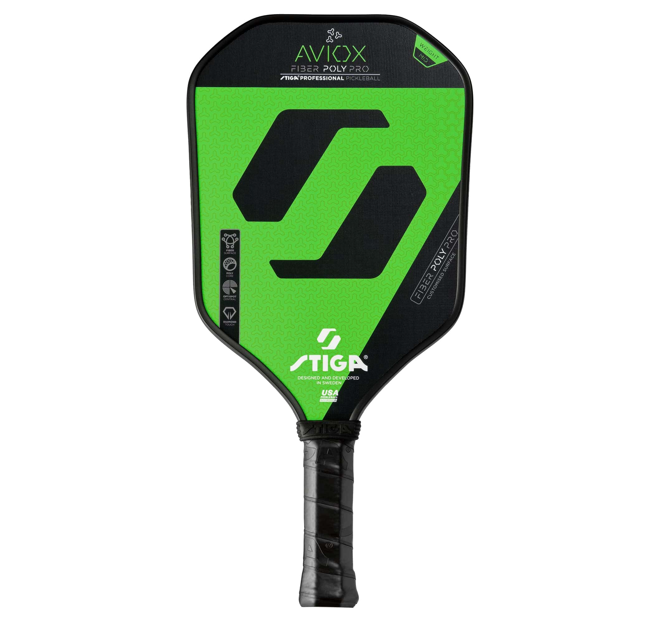 Paleta de Pickleball STIGA Aviox Fiber Poly Pro -Verde