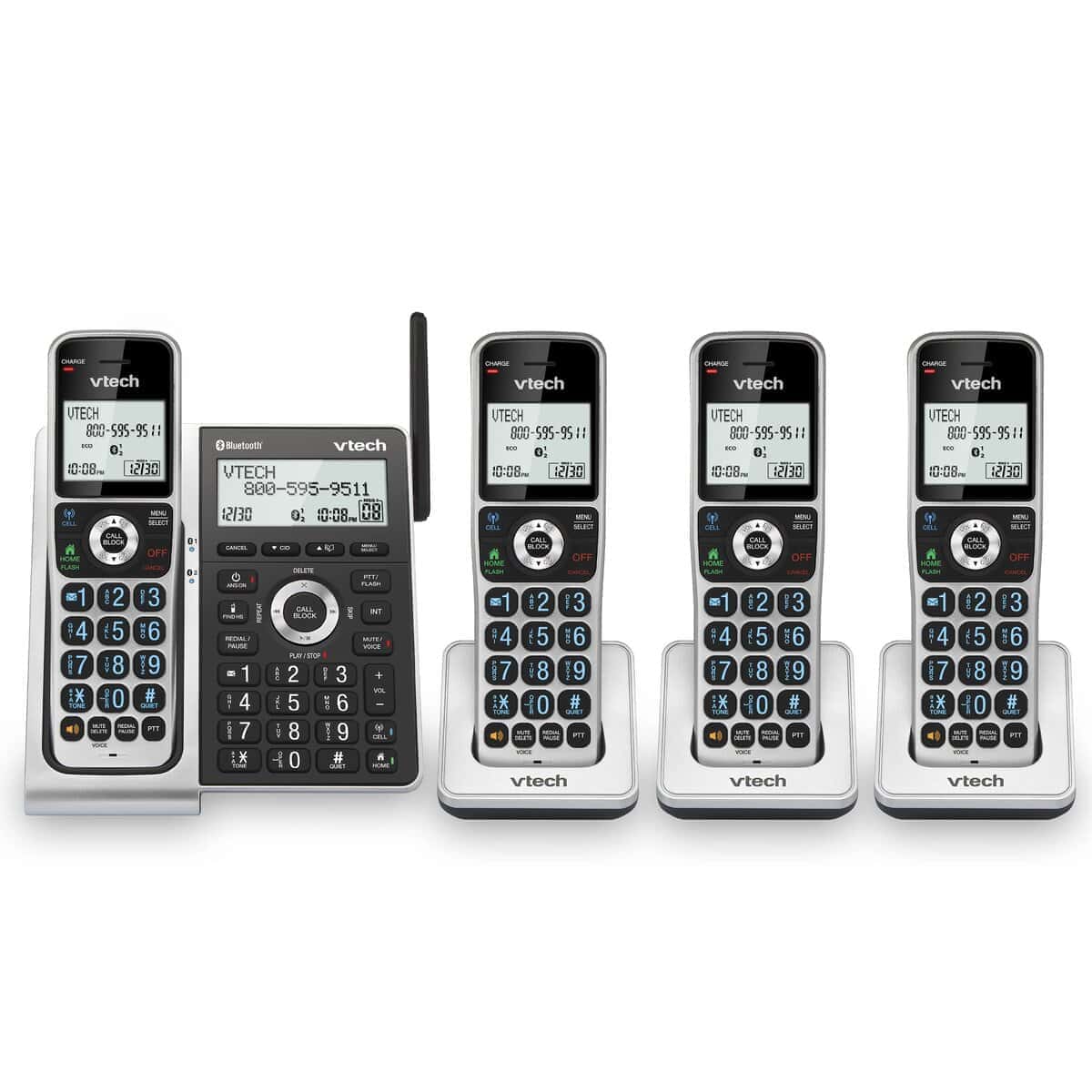 Teléfono inalámbrico VTech VS306-4 DECT 6.0 con 4
