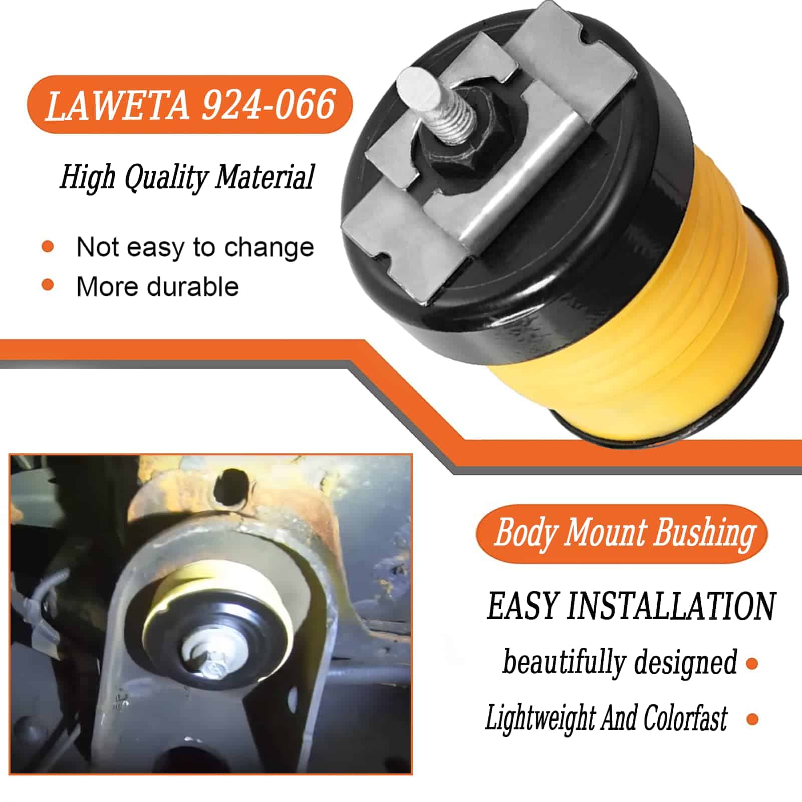 Juego de bujes de montaje de carrocería LAWETA 924-066 para - Imagen 5