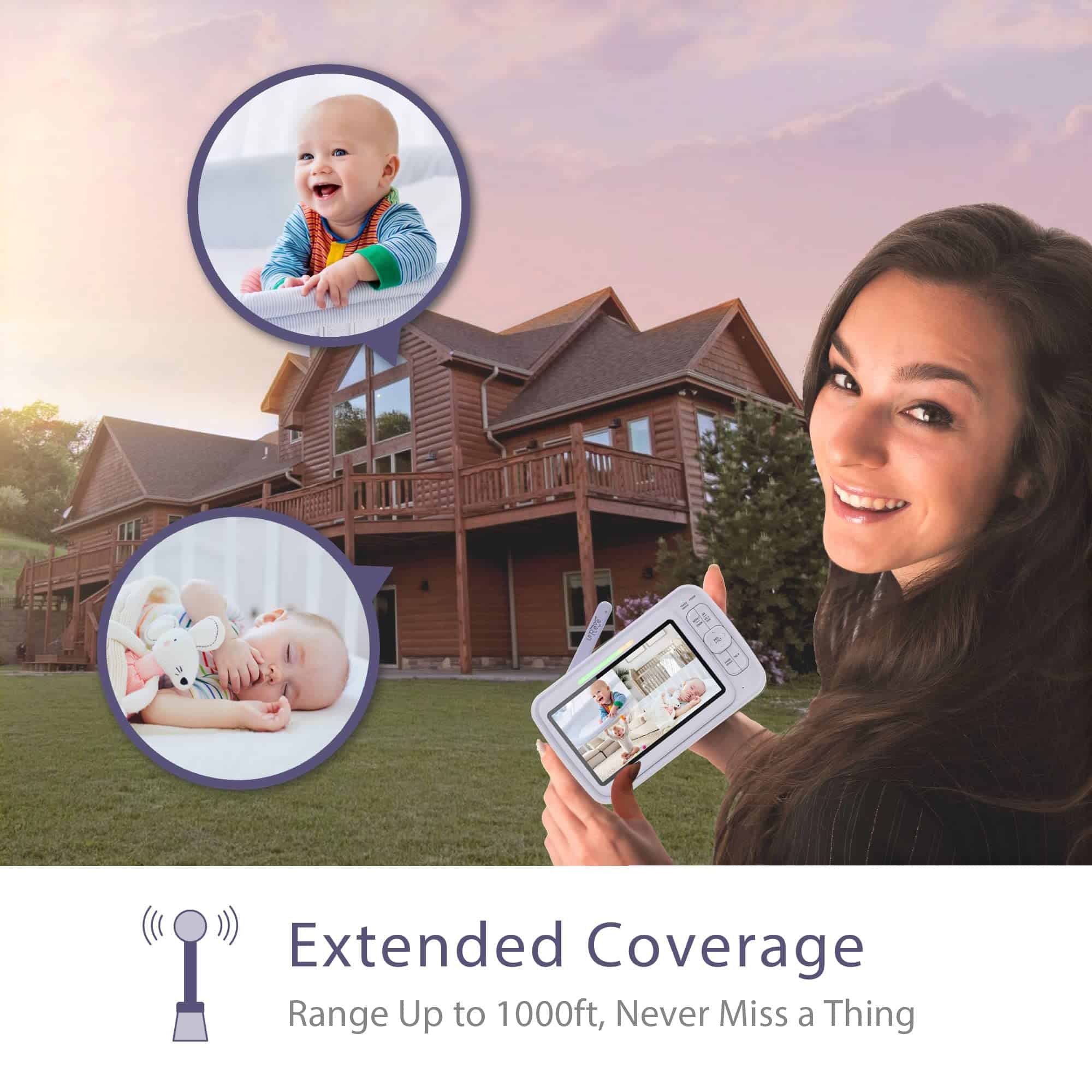 Monitor de Bebé HD de Largo Alcance con Baja Emisión de - Imagen 8