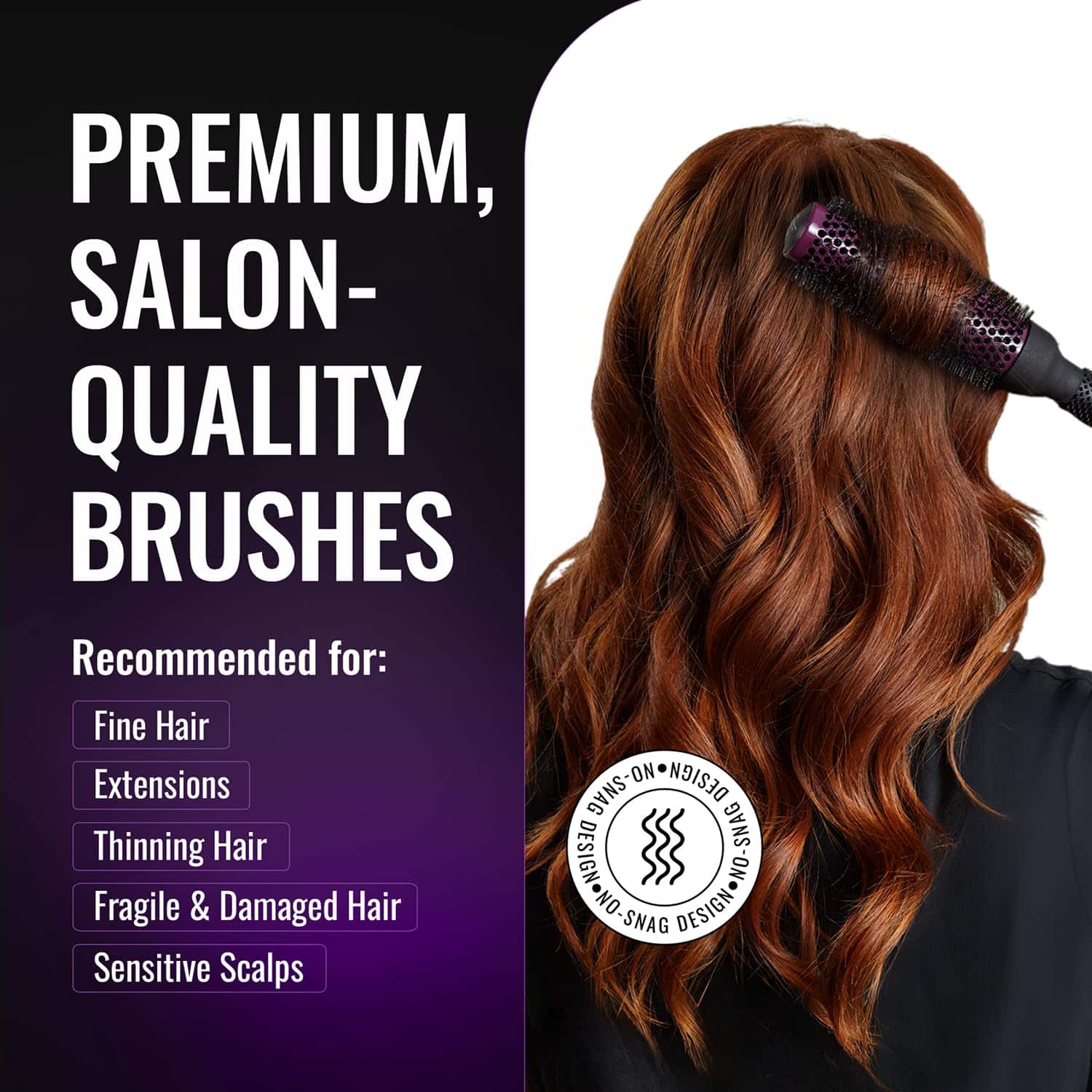 Cepillo redondo super suave Ergo para secar el cabello - - Imagen 4