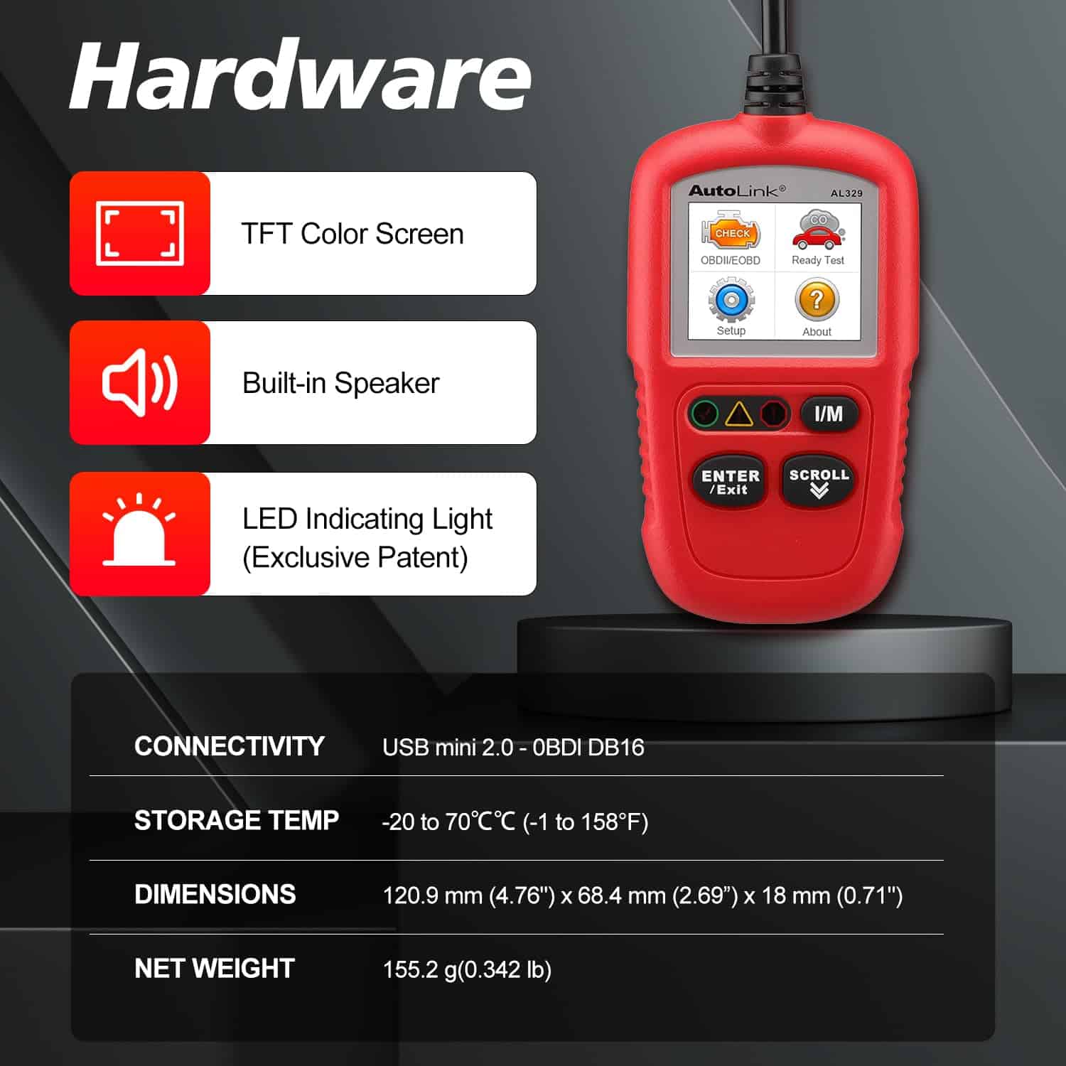 Autel OBD2 Scanner AL329, Actualizado AutoLink AL319, Auto - Imagen 8