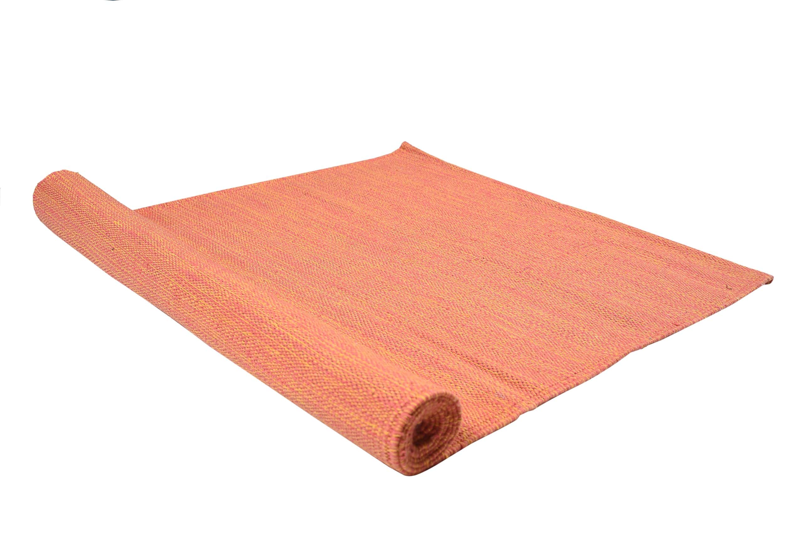 Tapete de Yoga de Algodón Hecho a Mano -Naranja - Imagen 3
