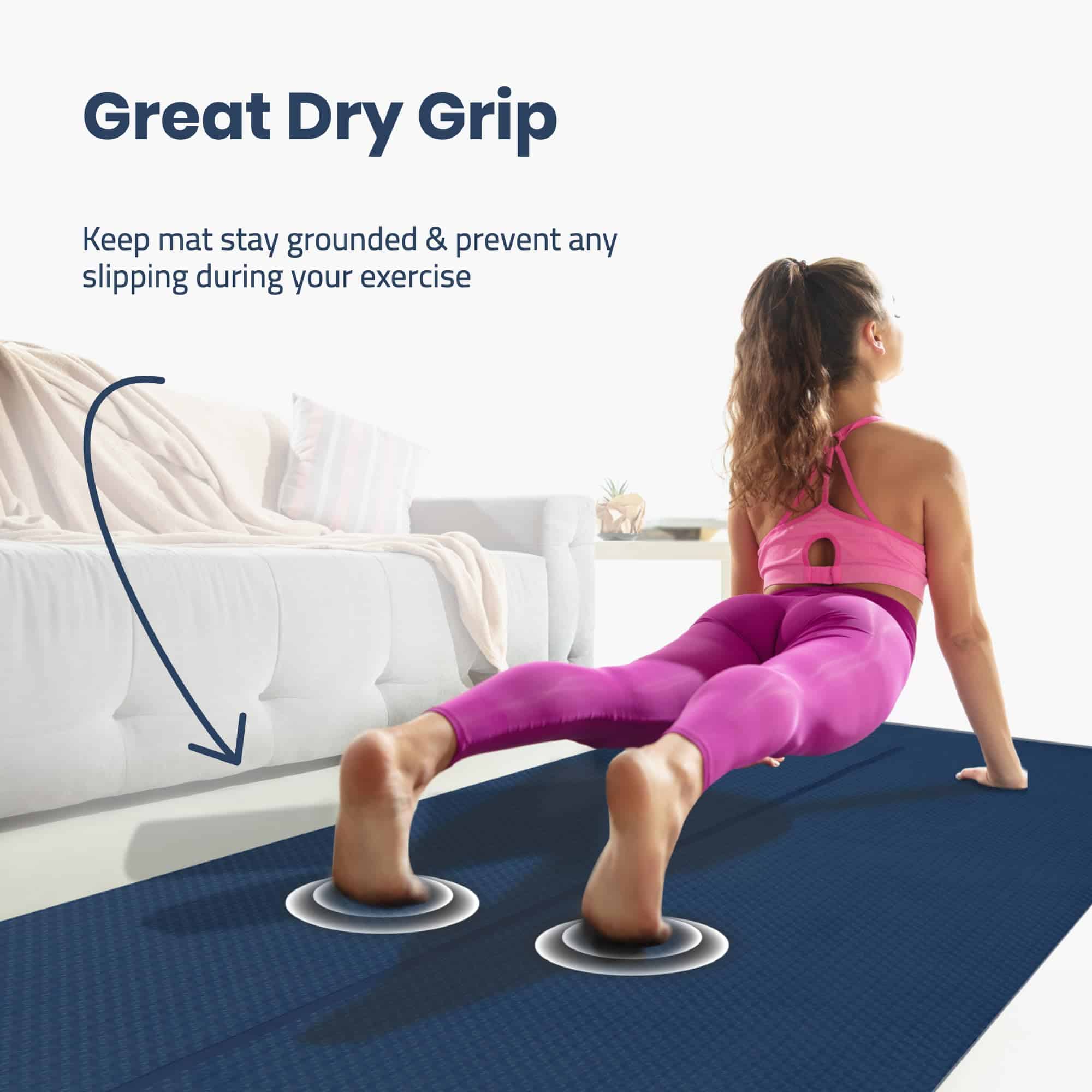 Tapete de Yoga Extra Ancho Gogokiwi para -Azul Medianoche - Imagen 6