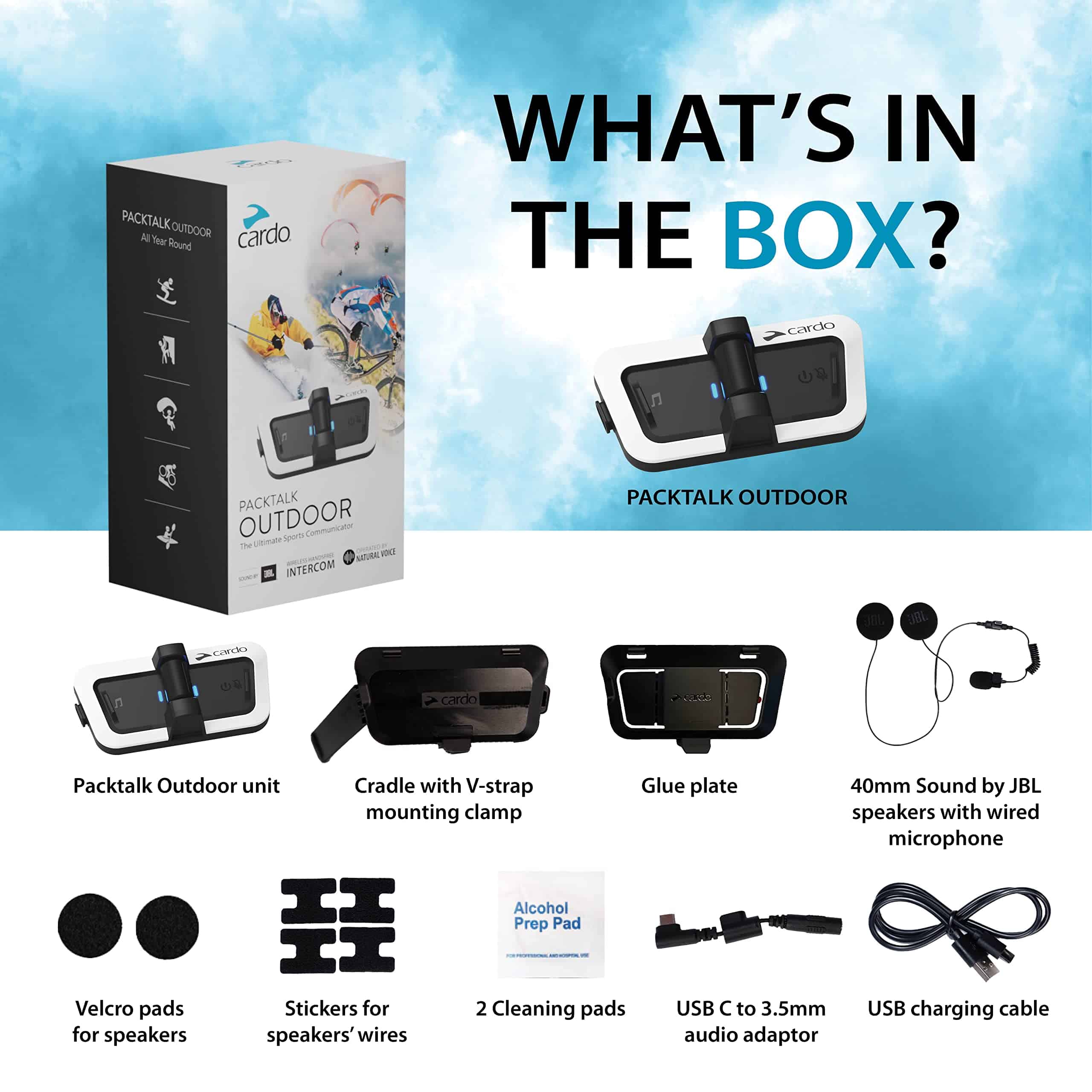 Sistema de Comunicación de Casco Cardo PACKTALK Outdoor, - Imagen 5