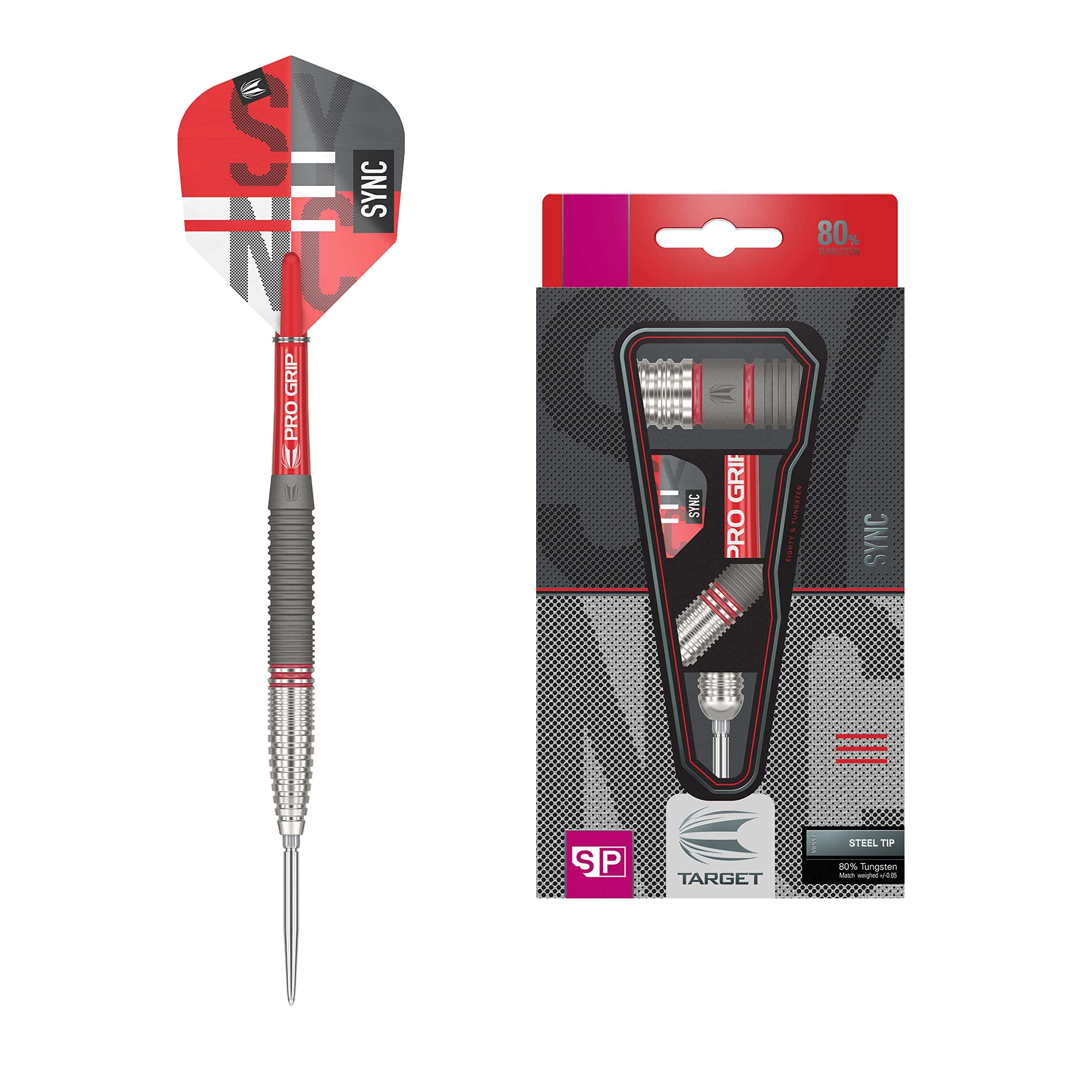 Set de Dardos Target Sync 02 24G 80% Tungsteno Punta de