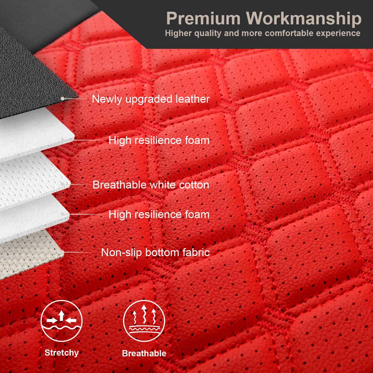 GIANT PANDA Juego Completo de Fundas de Asiento de Coche - Imagen 10