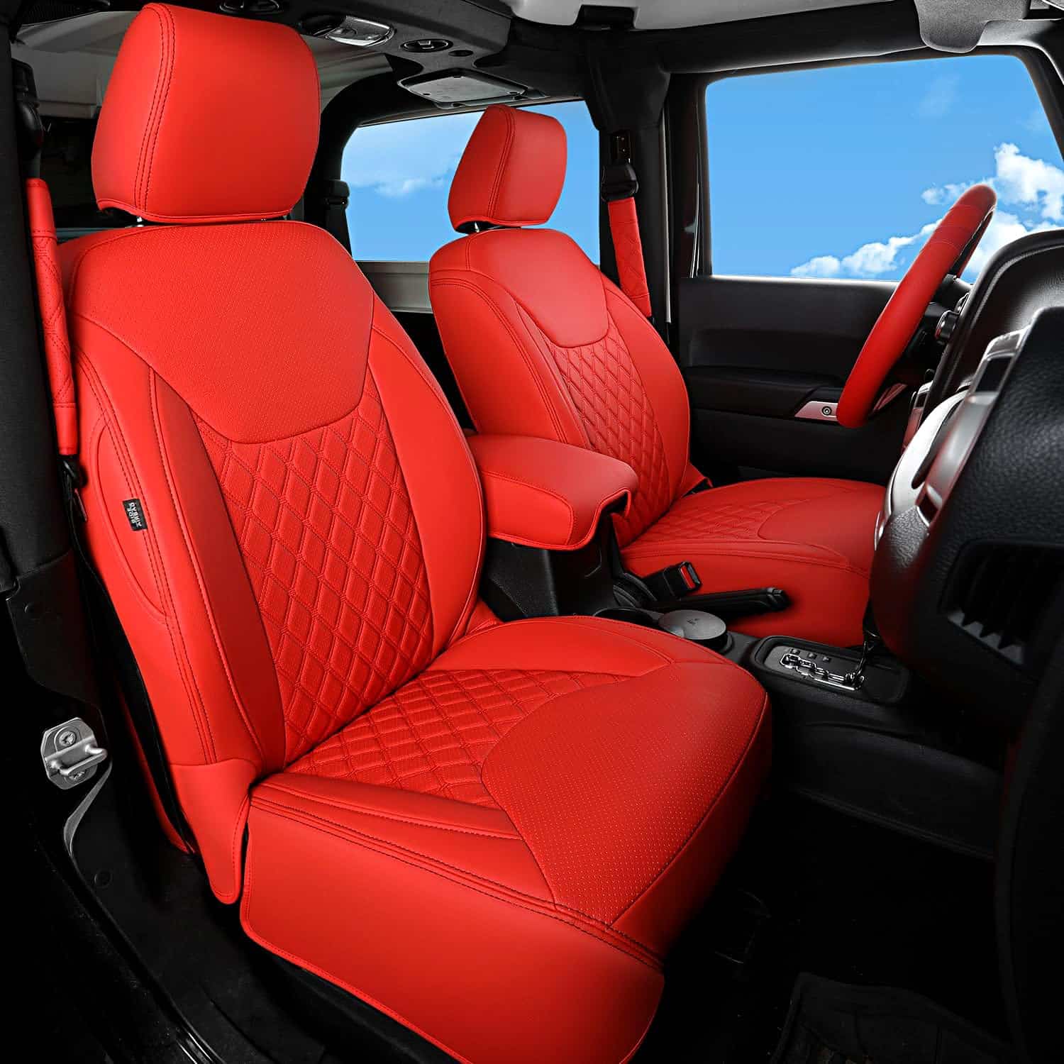 Fundas de asiento para automóvil GIANT PANDA -Rojo - Imagen 10