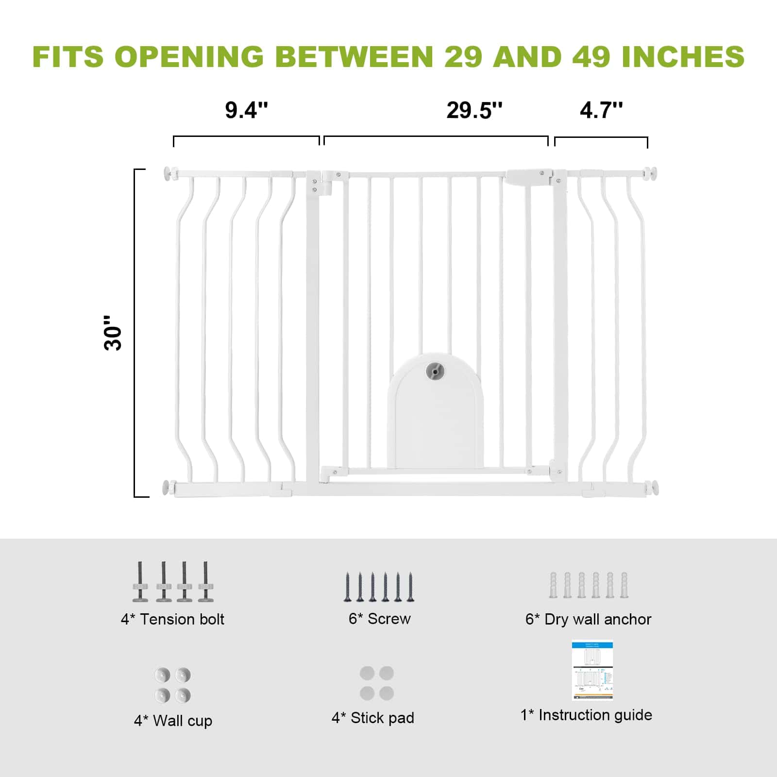 Puertas para bebés con puerta para gatos - Auto Close - Imagen 6