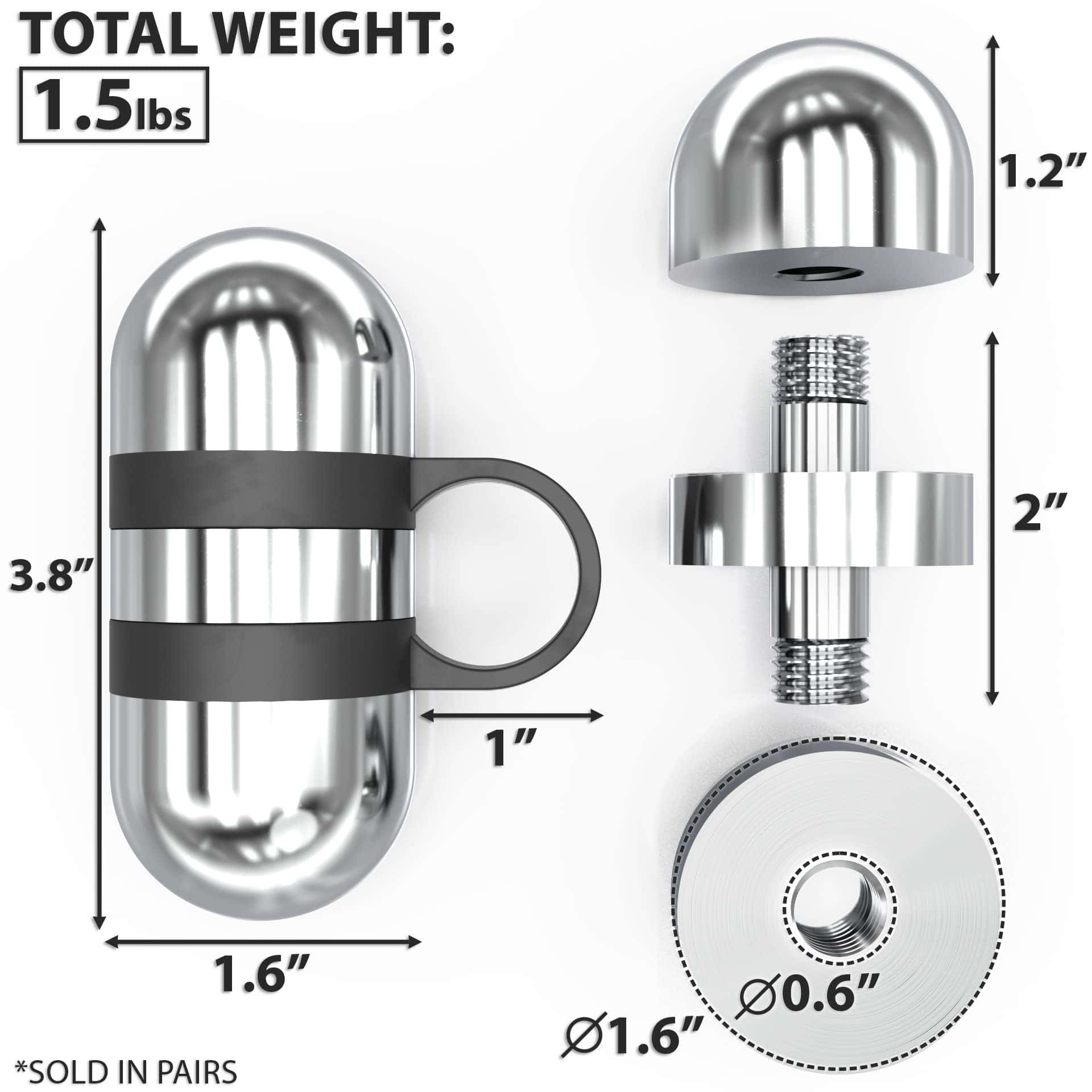 Set de Pesas Manuales Cardio Synergee de 3lb. Pesas - Imagen 4