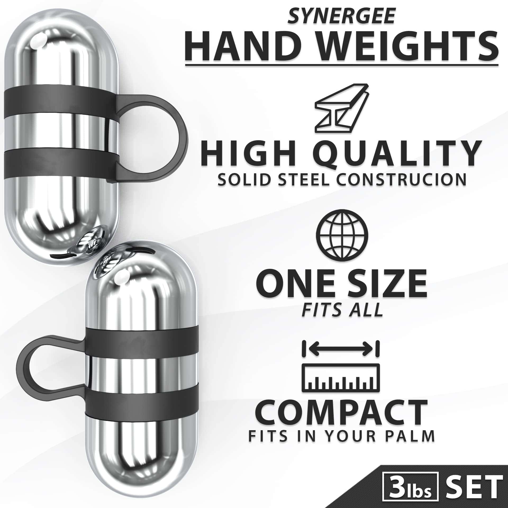 Set de Pesas Manuales Cardio Synergee de 3lb. Pesas - Imagen 3