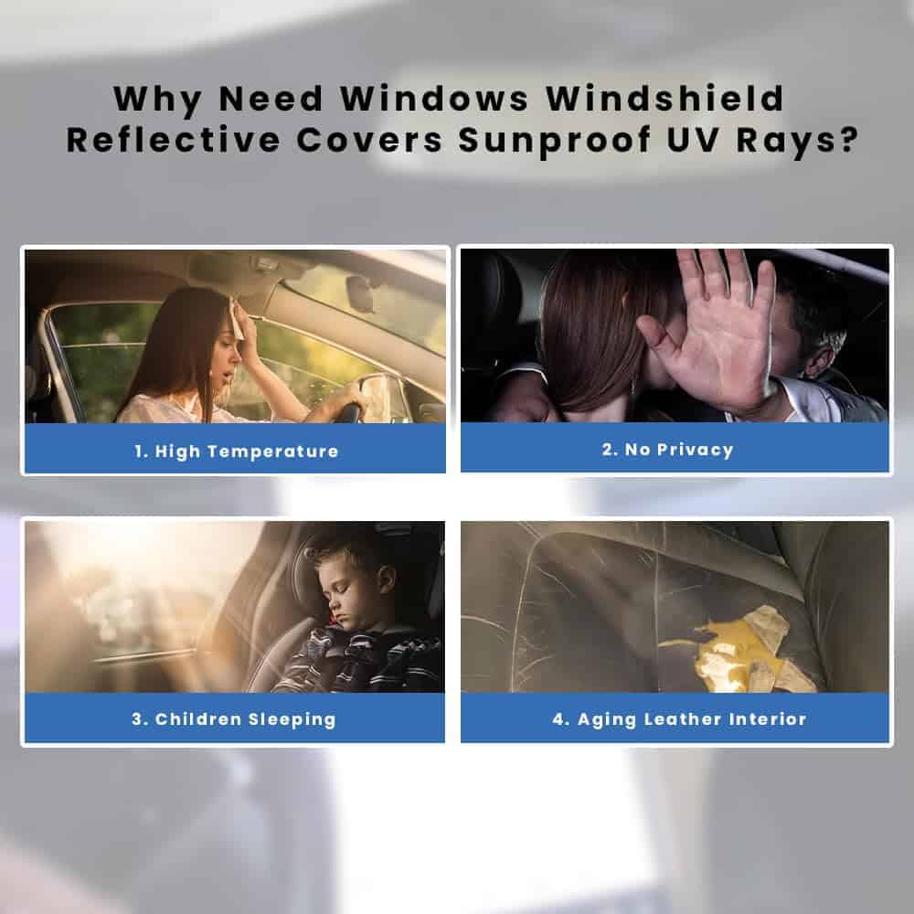 CoolKo Cubiertas Reflectantes de Parasol para Todas las - Imagen 5