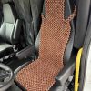 Cubierta de Asiento de Madera Natural con Perlas Extra