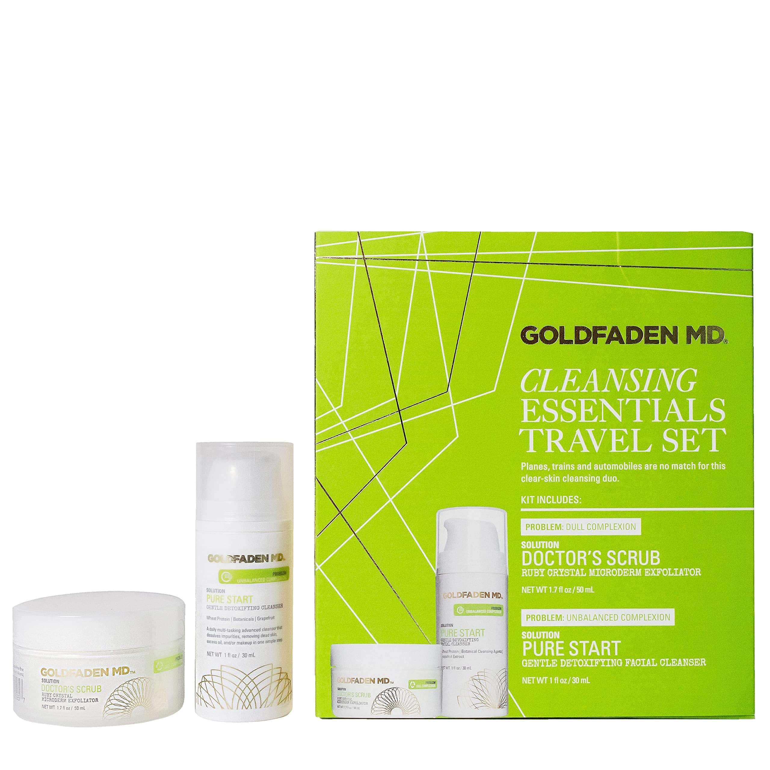 Set de viaje Goldfaden MD Cleansing Essentials Microderm