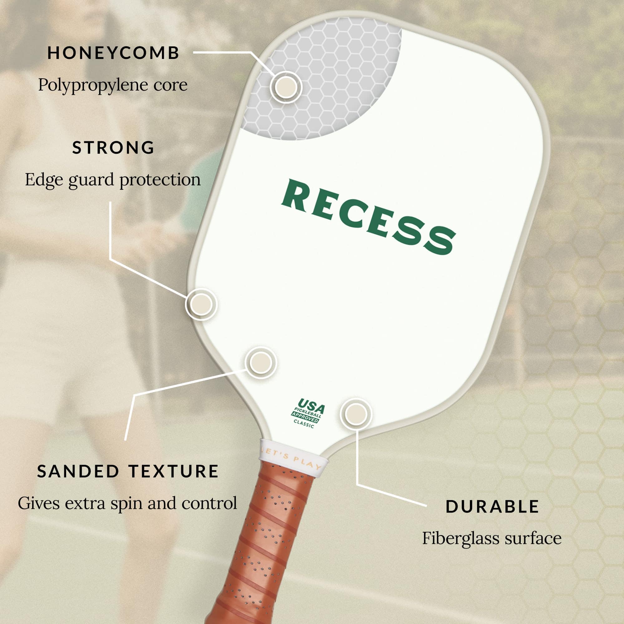 Juego de Paletas de Pickleball Premium Recess, Zuma & - Imagen 4
