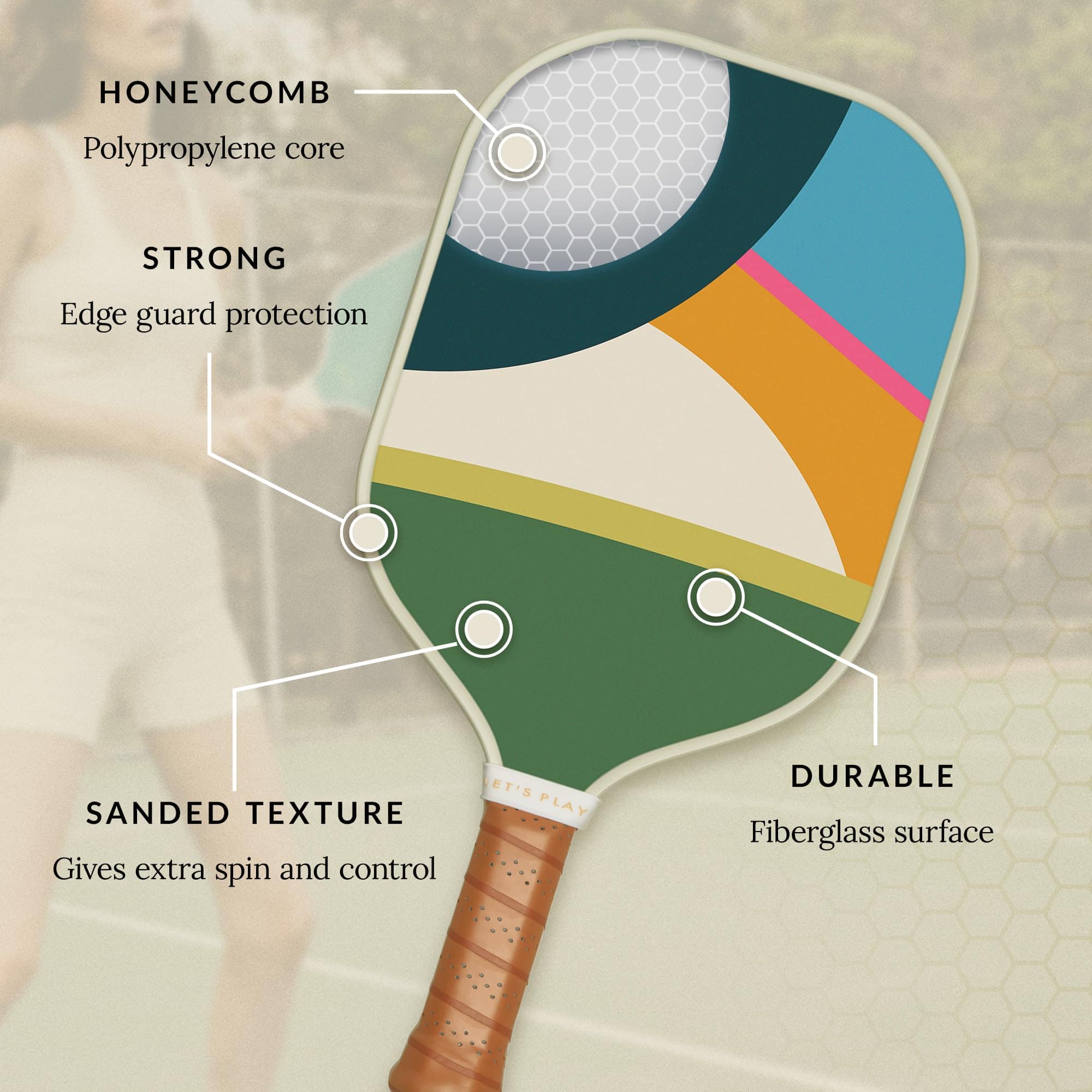 Pala de Pickleball Premium Recess, Vista - Superficie de - Imagen 4