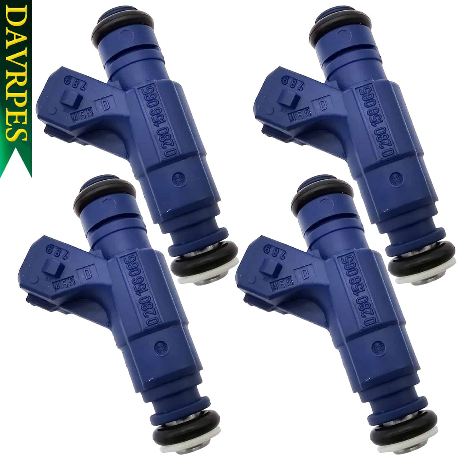 DAVRPES 4PCS 0280156065 Inyector de Combustible 4 Orificios