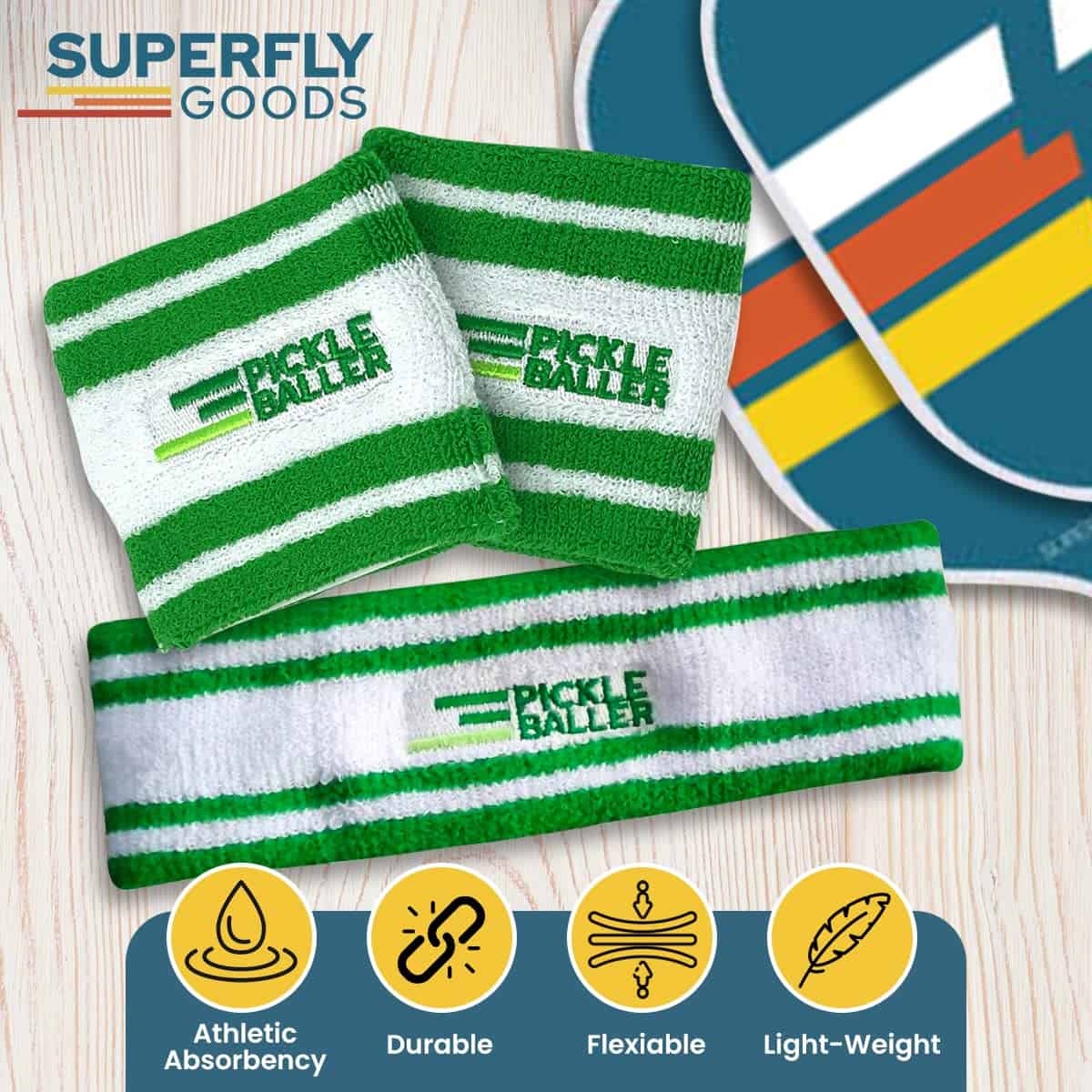Super Fly Goods Cintas para la Cabeza y Muñecas para - Imagen 3