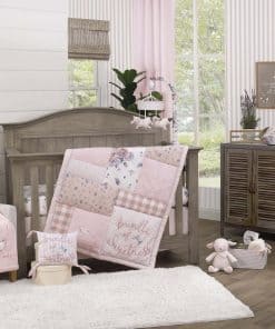 Juego de Ropa de Cama de Cuna NoJo Farmhouse Chic Rosa