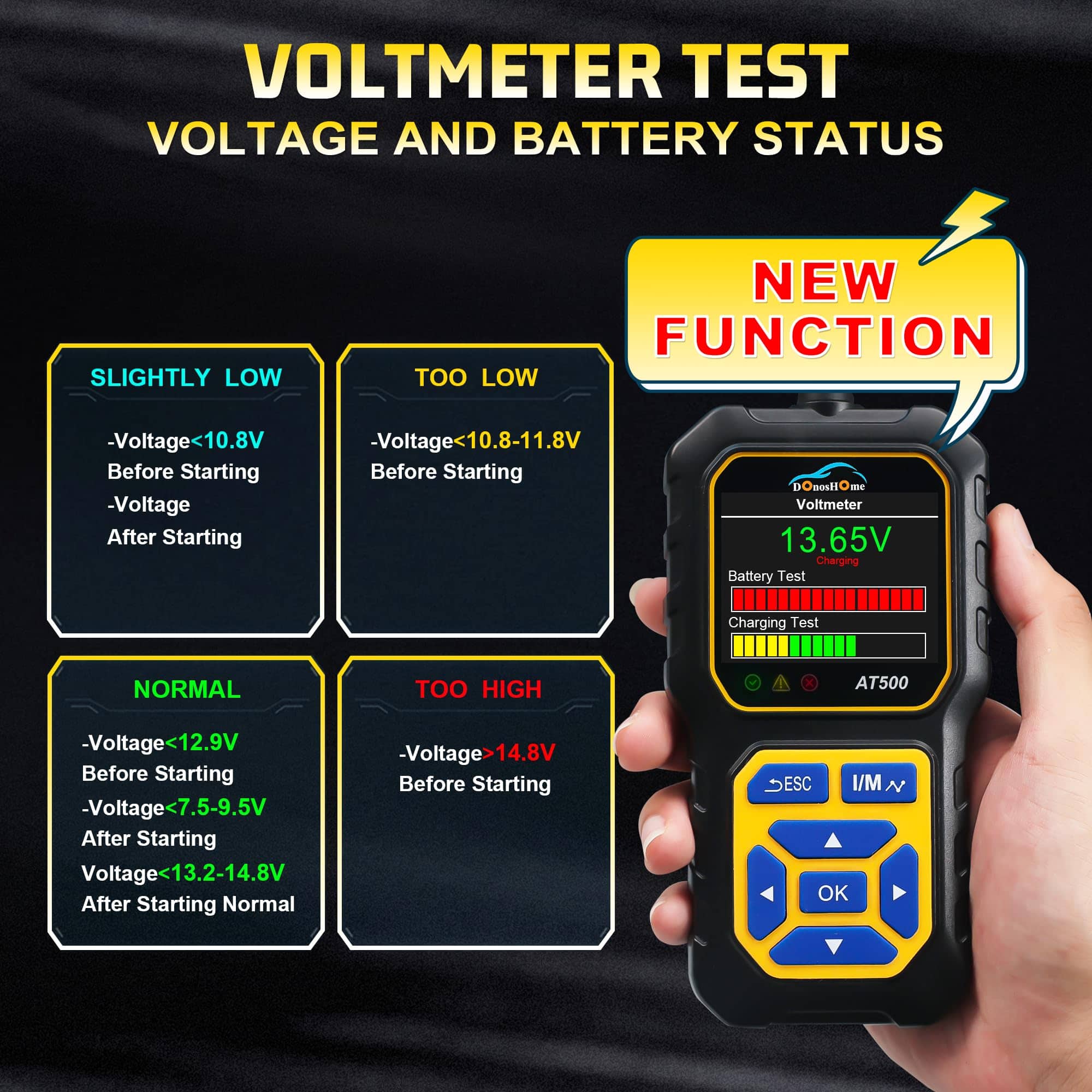 DonosHome AT500 Escáner OBD2 para Diagnóstico de Coche, - Imagen 4
